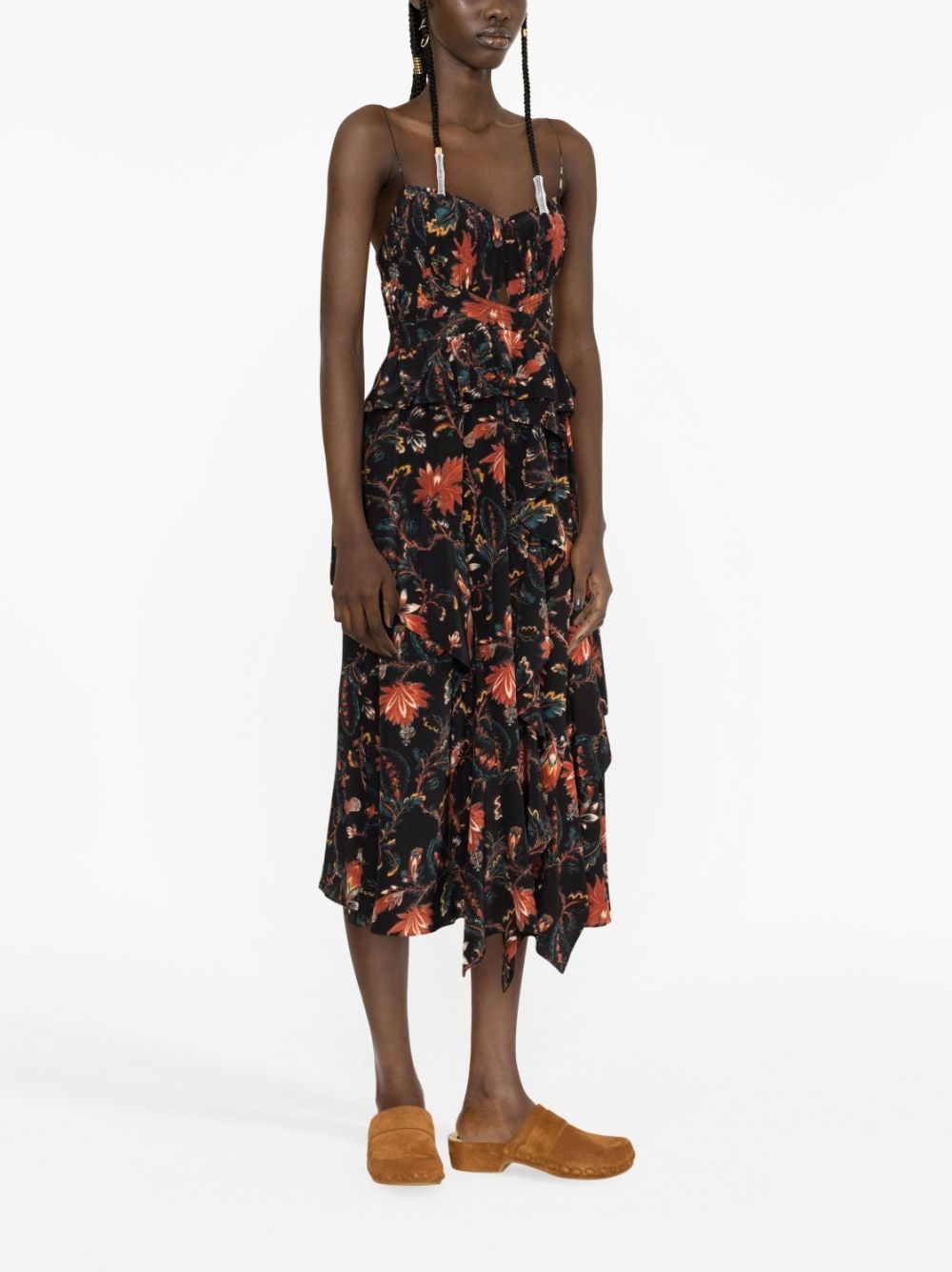 Renata Obsidian-print silk dress - 3
