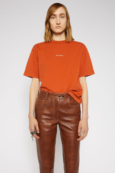 Acne Studios Logo-print t-shirt pumpkin orange outlook