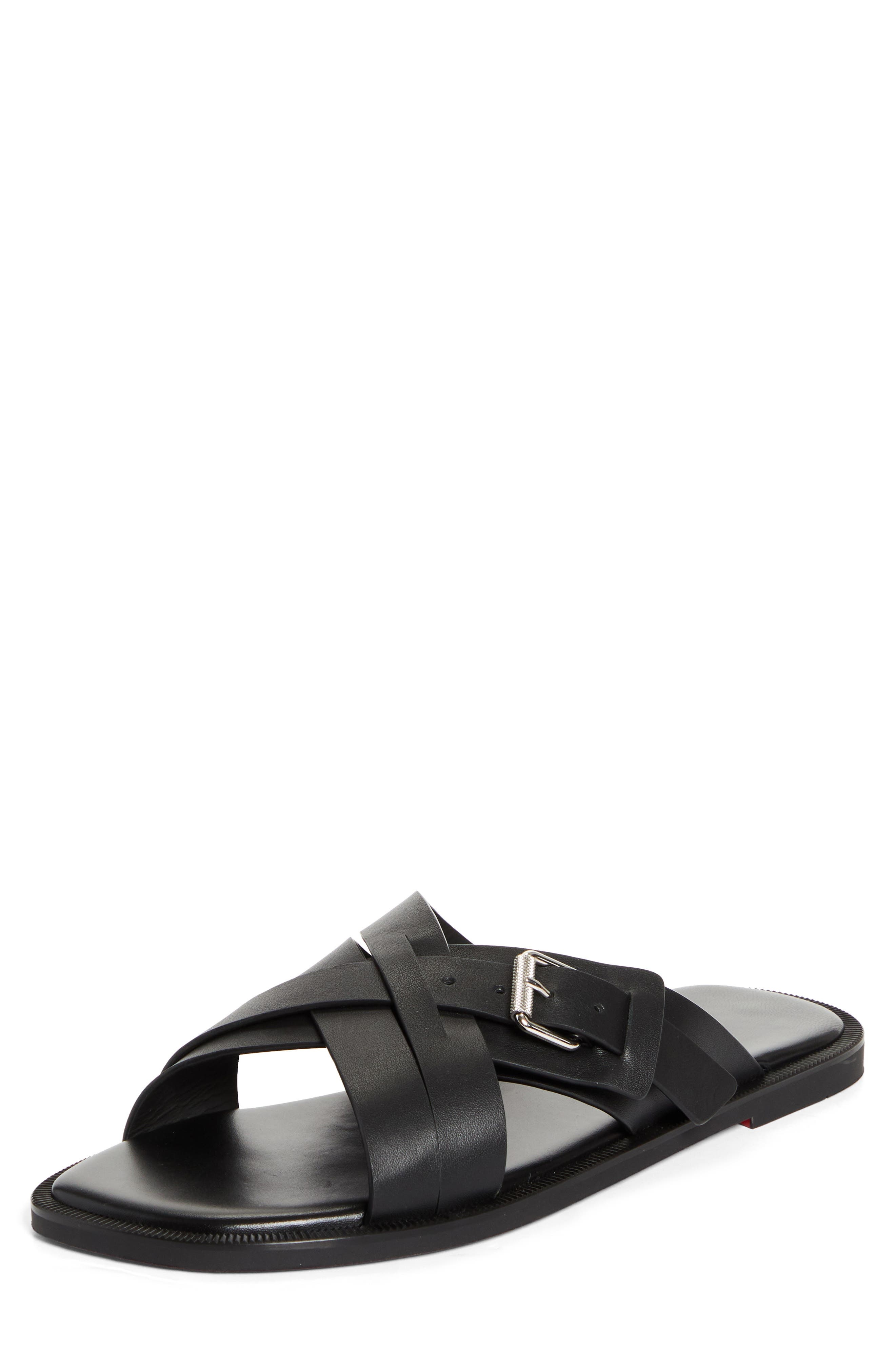 Christian Louboutin Emircross Slide Sandal in Black at Nordstrom - 1