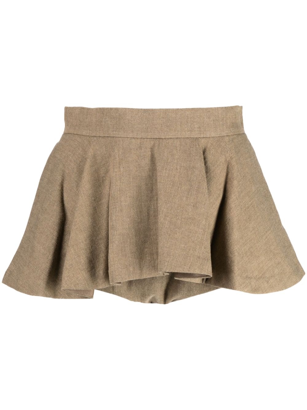 high-waisted pleated shorts - 1