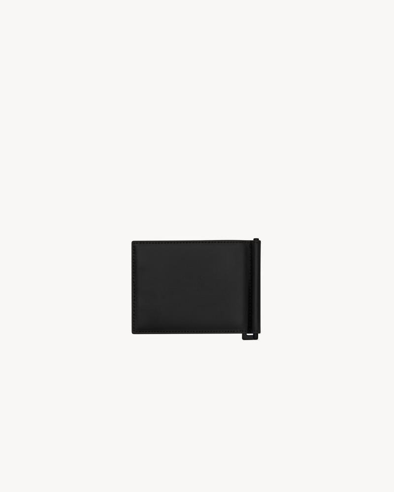 SAINT LAURENT TINY CASSANDRE BILL CLIP WALLET IN MATTE LEATHER outlook