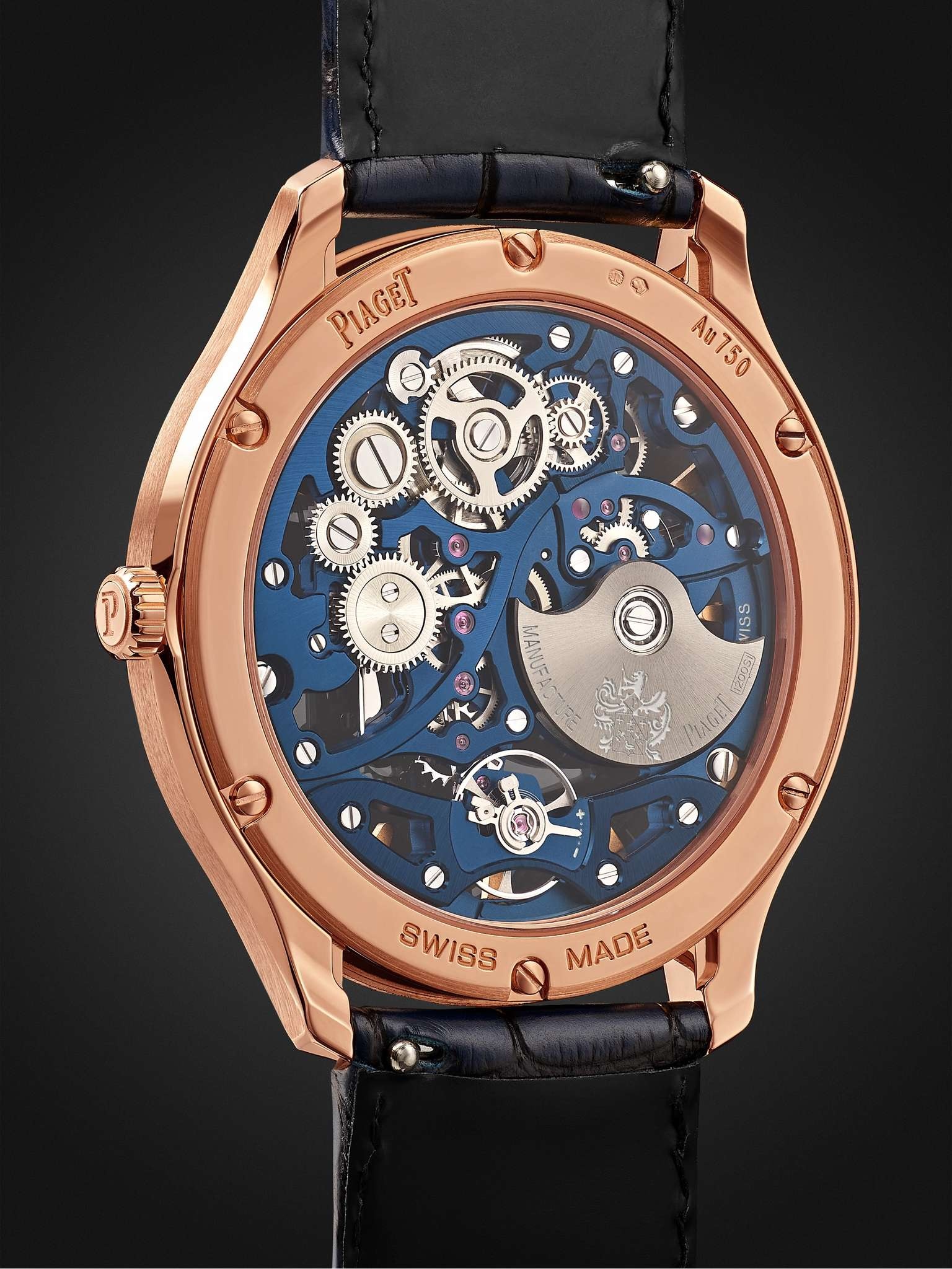 Polo Skeleton Automatic 42mm 18-Karat Pink Gold and Alligator Watch, Ref. No. G0A46009 - 5