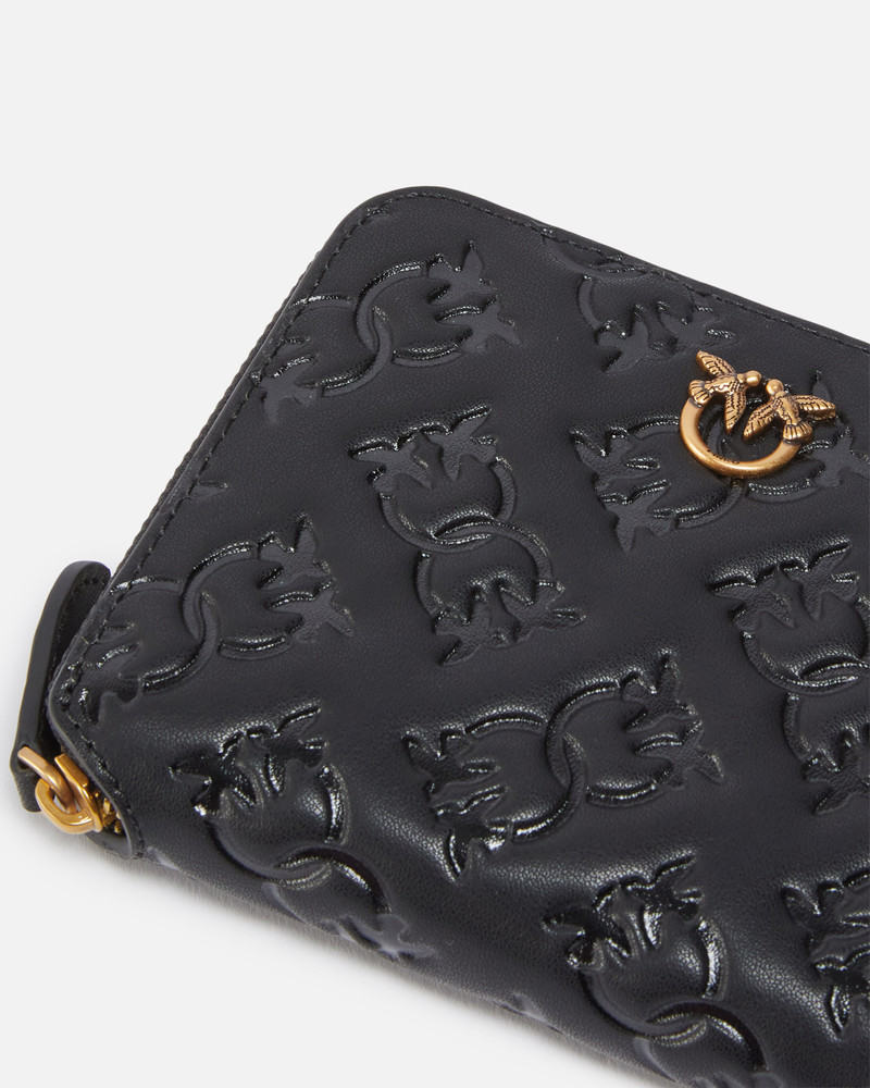 SQUARE LEATHER WALLET WITH DEBOSSED MONOGRAM MOTIF 4