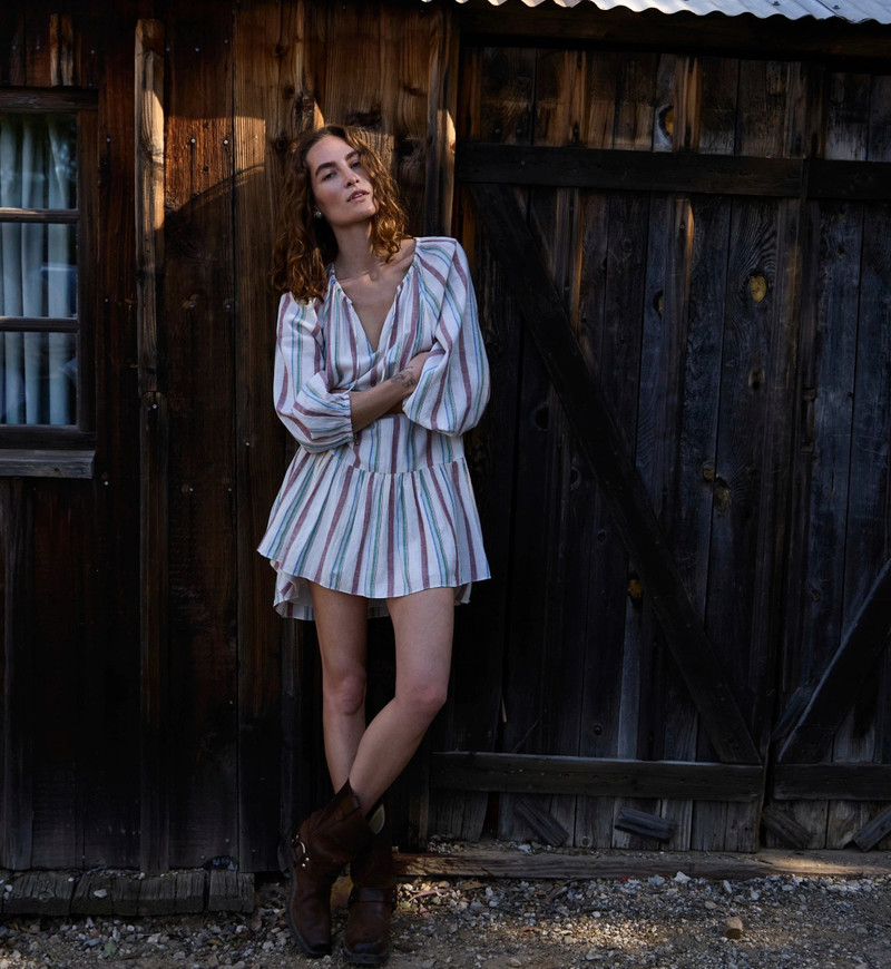 Cleobella MARIAH MINI DRESS | IVORY MULTI outlook