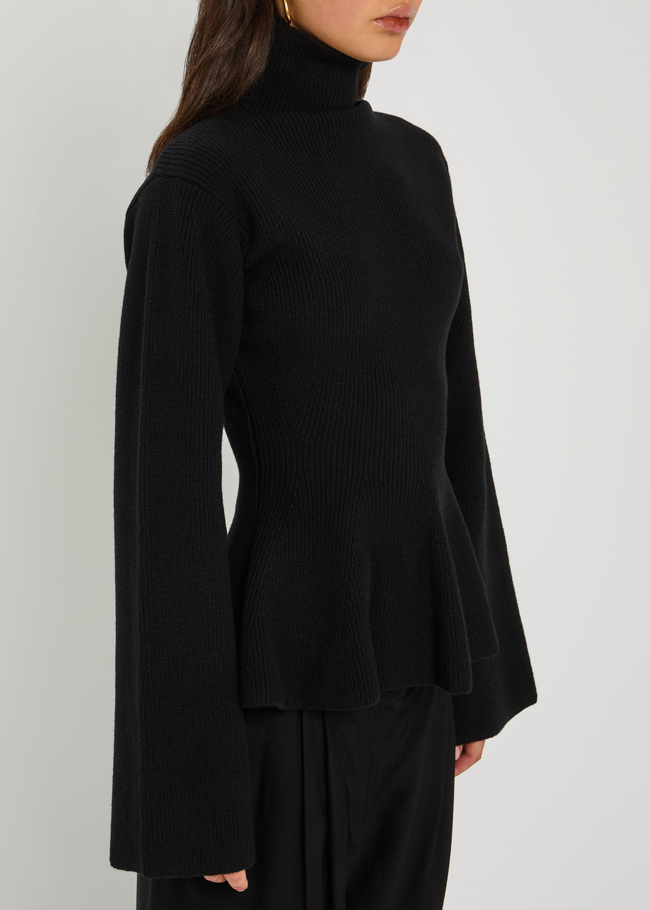 Rohe Flared-hem Ribbed Wool and Cashmere-blend Jumper - 2