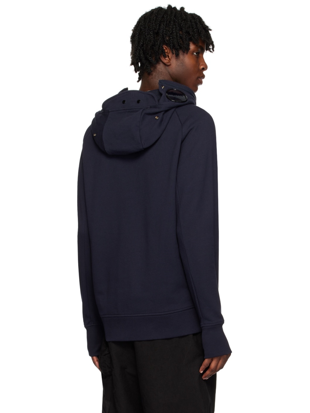 Cp company store navy goggle hoodie