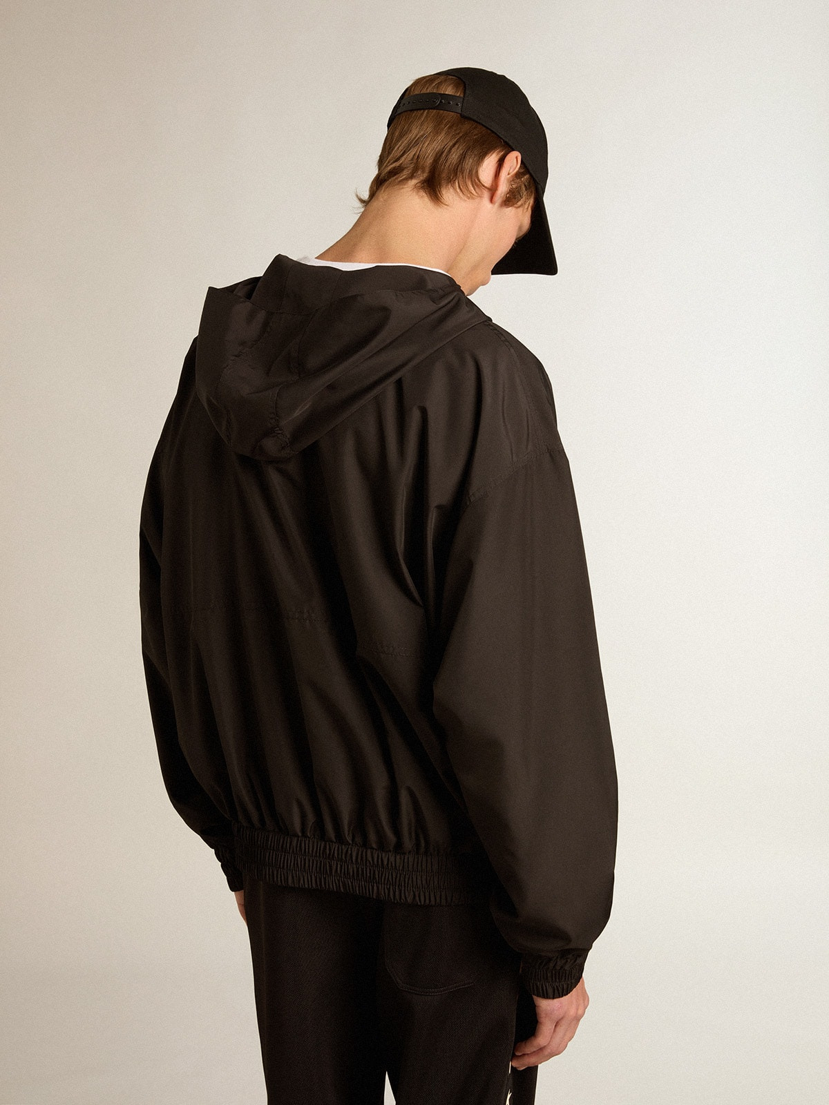 Black windbreaker with hood - 5
