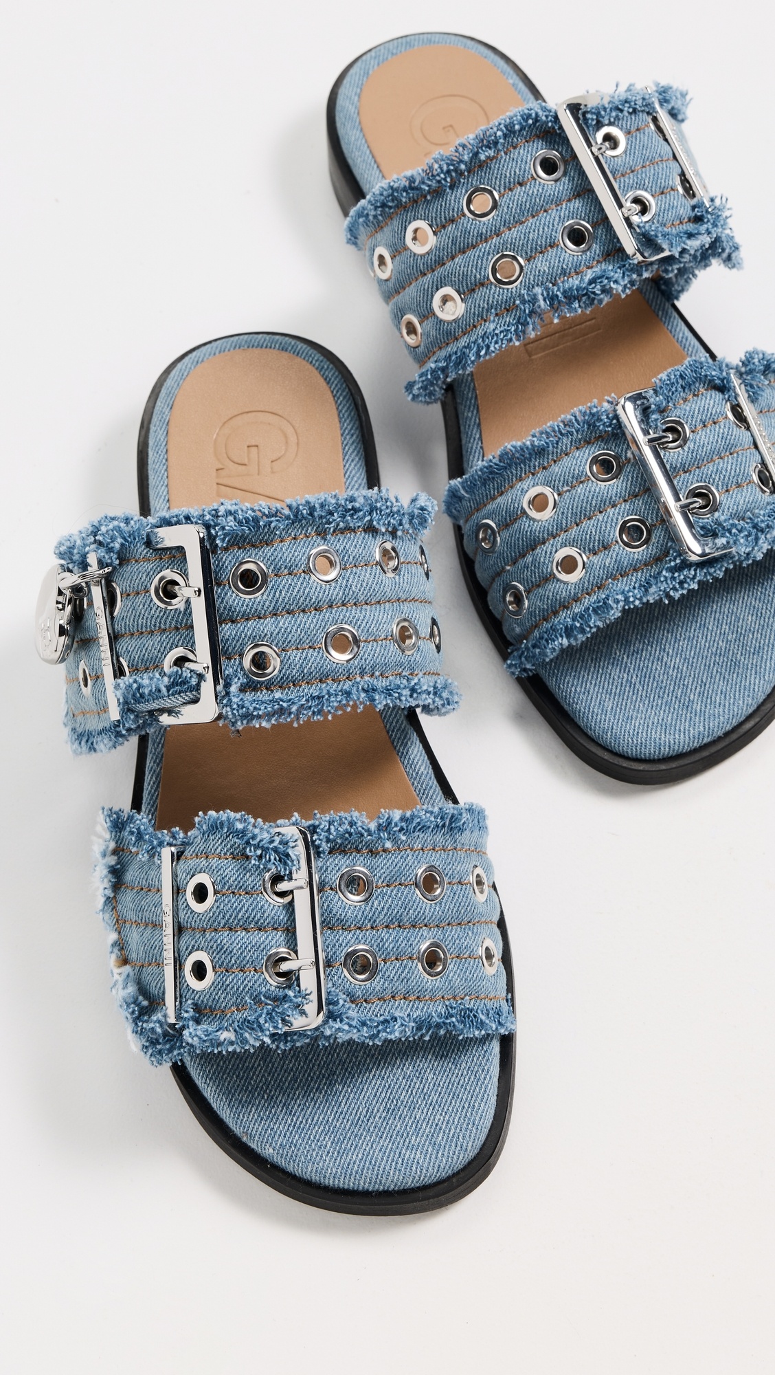 Buckle Two Strap Sandals - 4