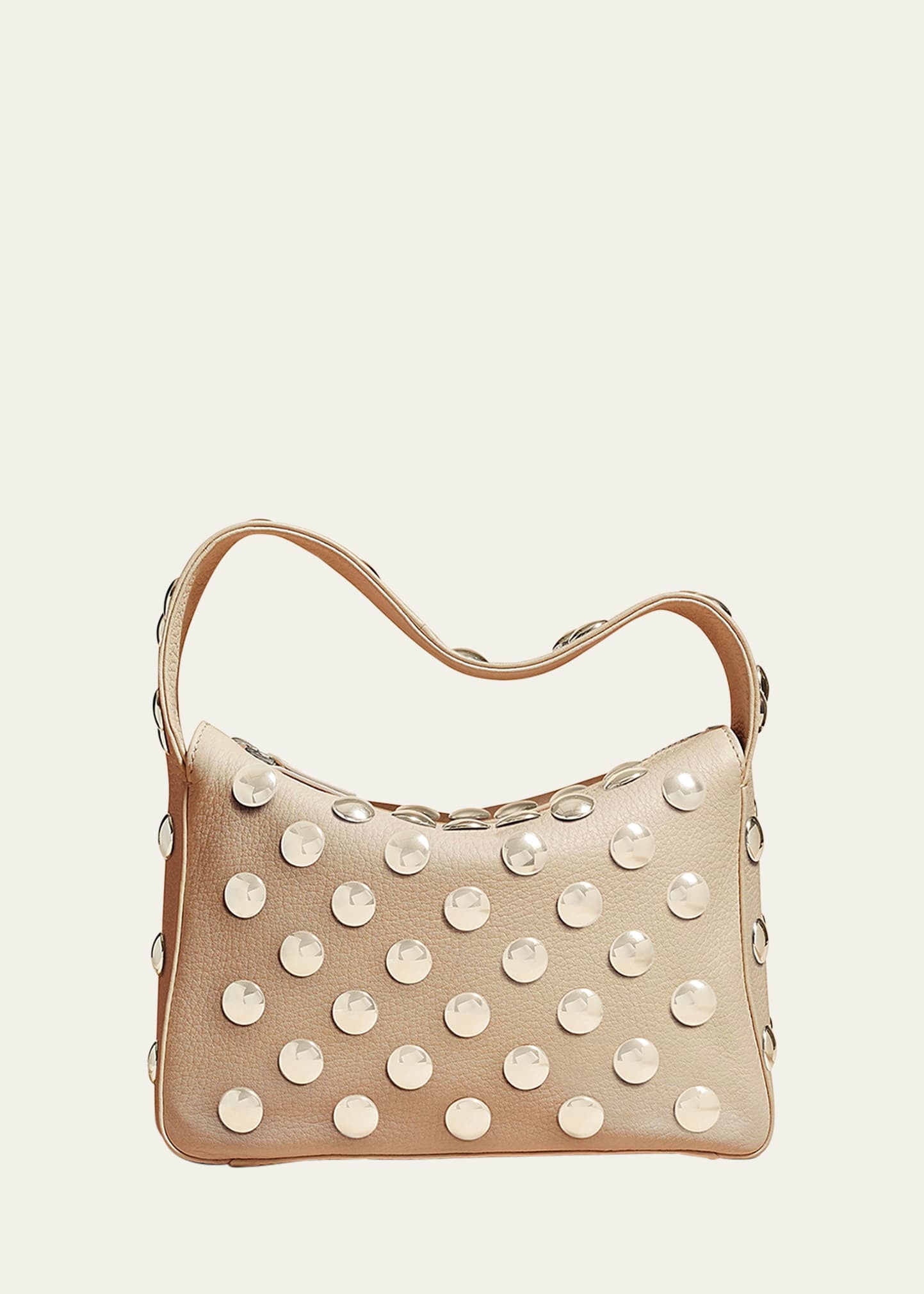 Elena Zip Leather Shoulder Bag - 1