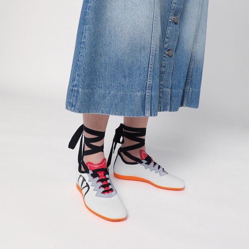 Valentino Garavani White perforated nappa leather Chromathon Sneaker - 1