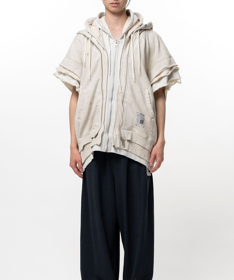 Maison MIHARAYASUHIRO Triple Layered Zip-up Sweat Vest outlook