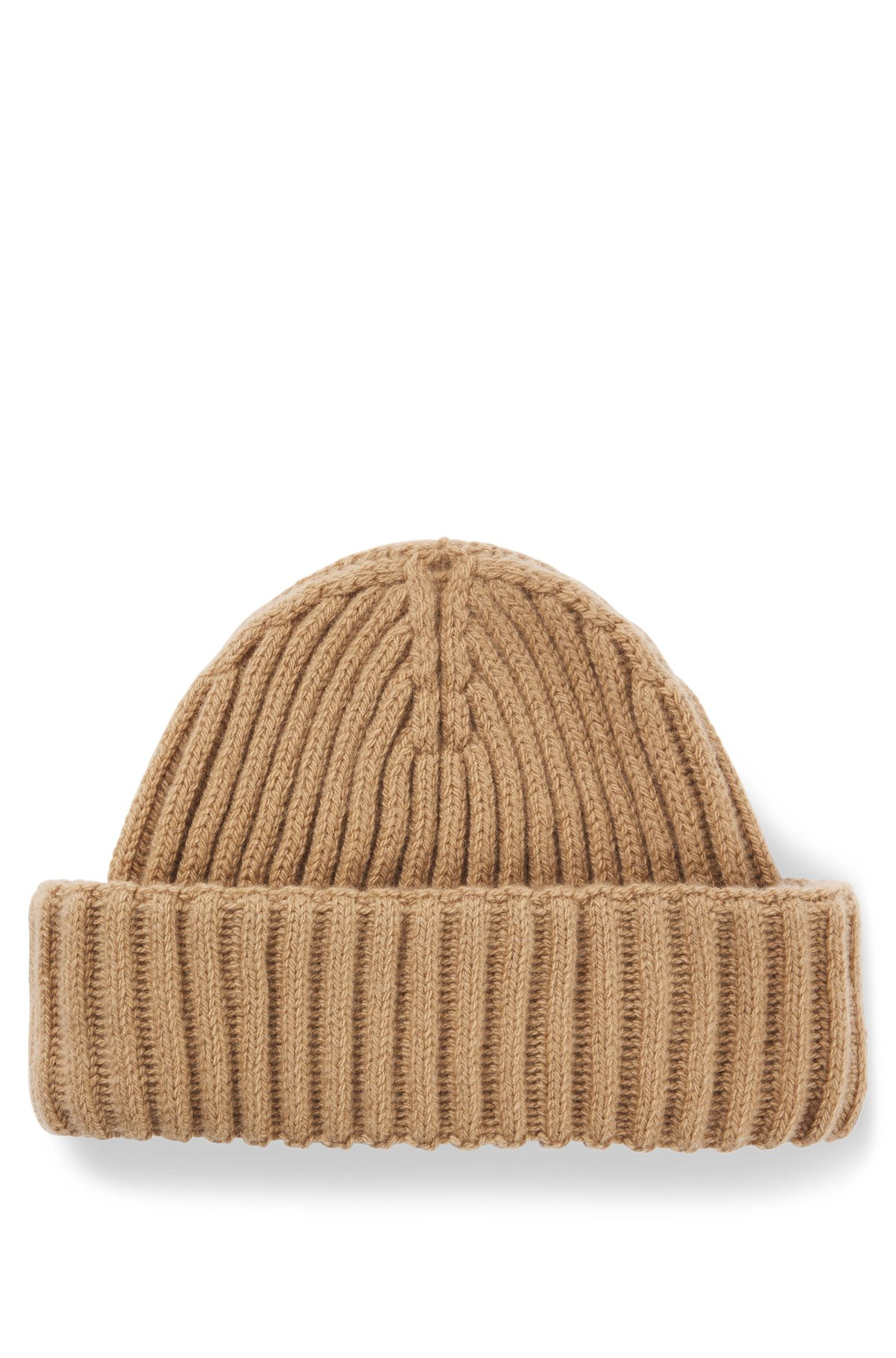 FISHERMAN BEANIE HAT IN VIRGIN WOOL AND CASHMERE - 1