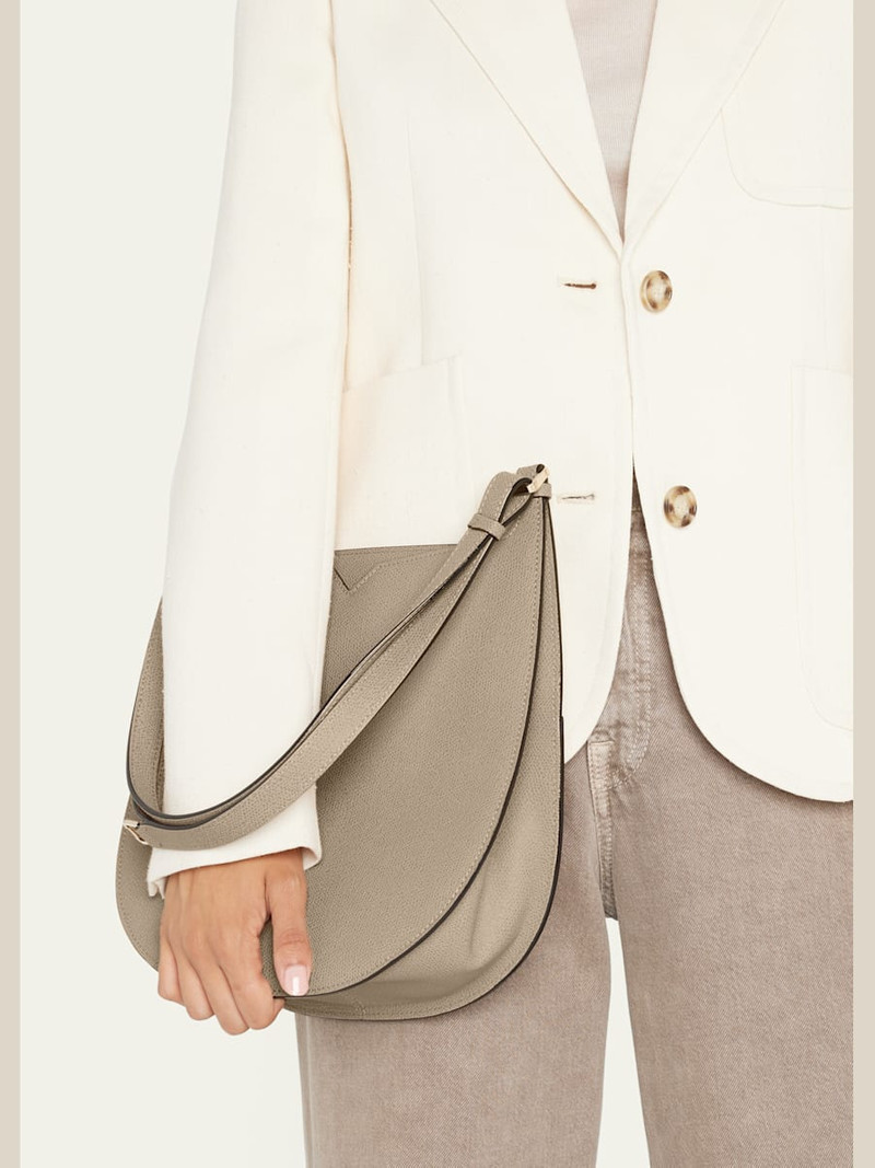 Valextra Saffiano Weekend Hobo Bag outlook