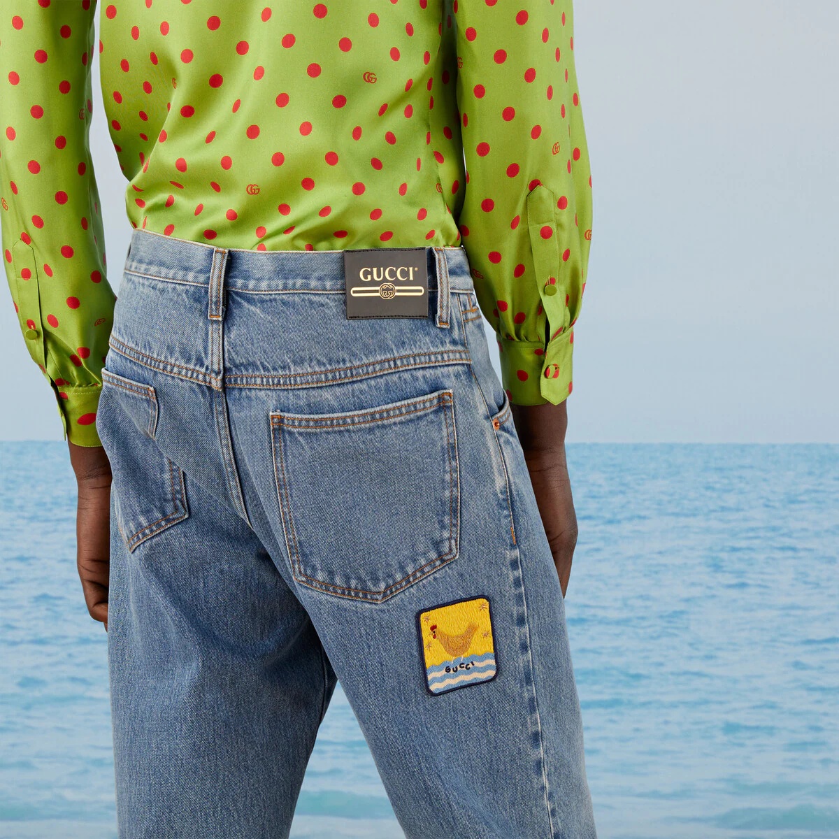 Denim pant with embroidery - 4