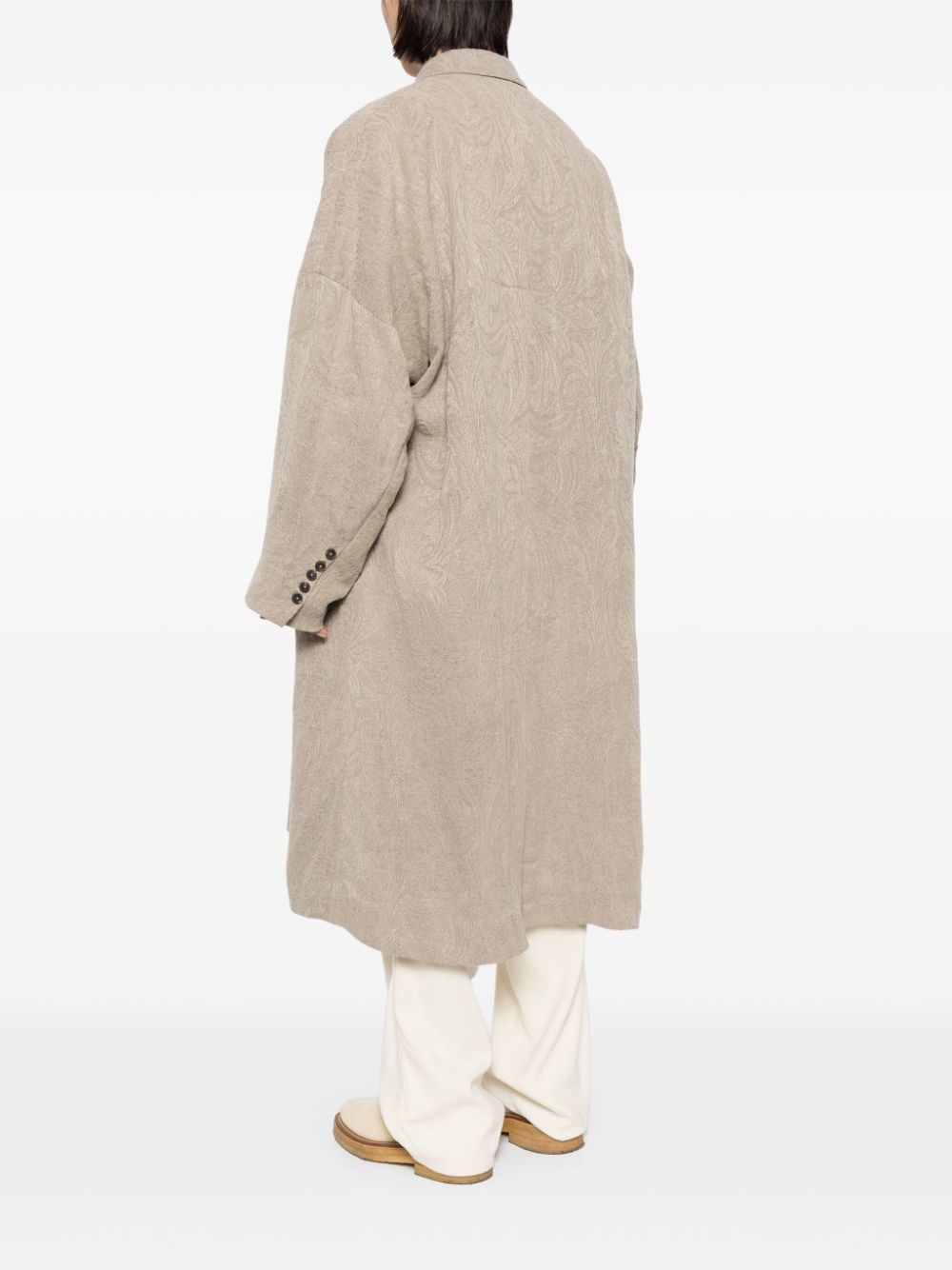 single breasted buttoned coat - 4