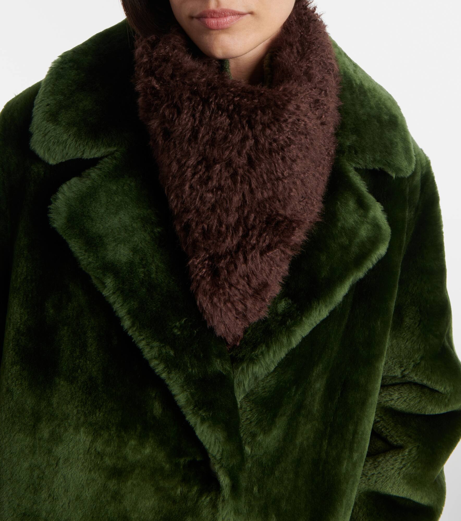 Shearling and wool scarf - 2