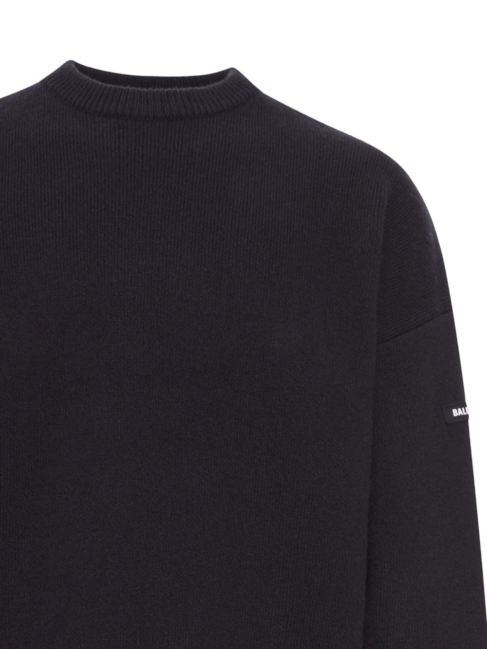 logo-patch wool sweatshirt - 2
