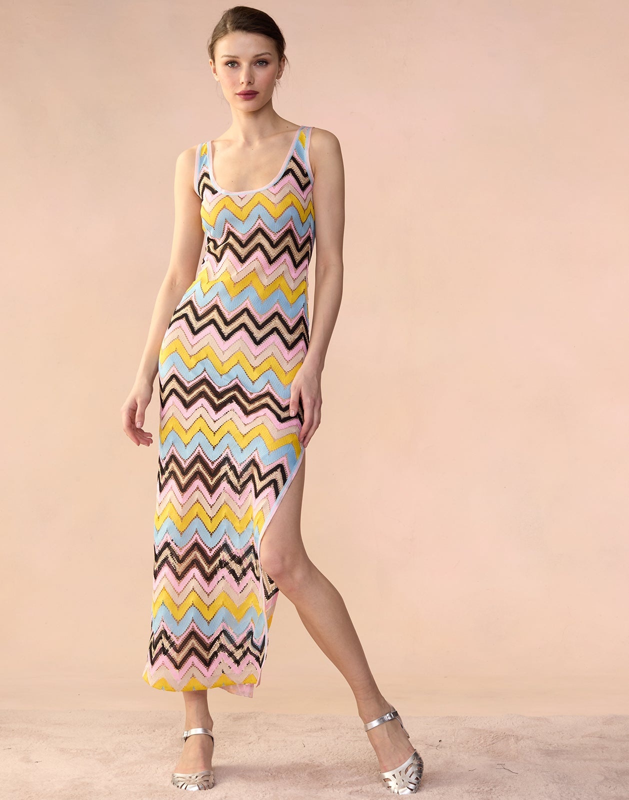Zigzag Knit Dress - 2