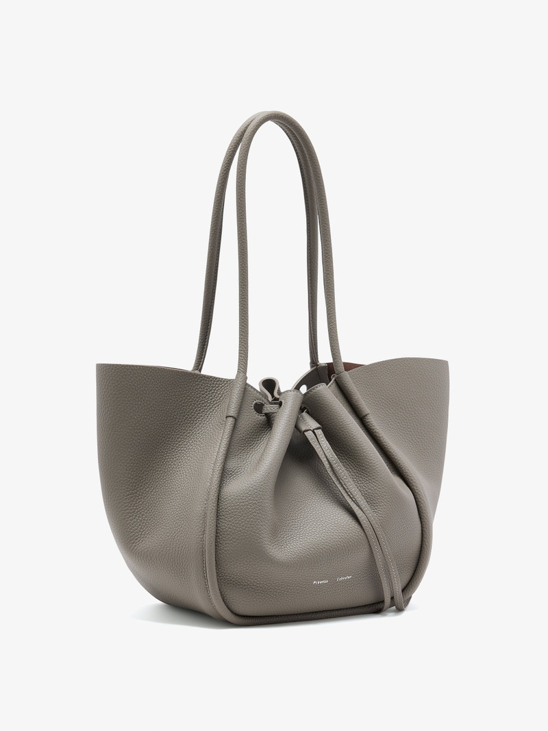 Large Ruched Tote in Soft Pebbled Calf 3