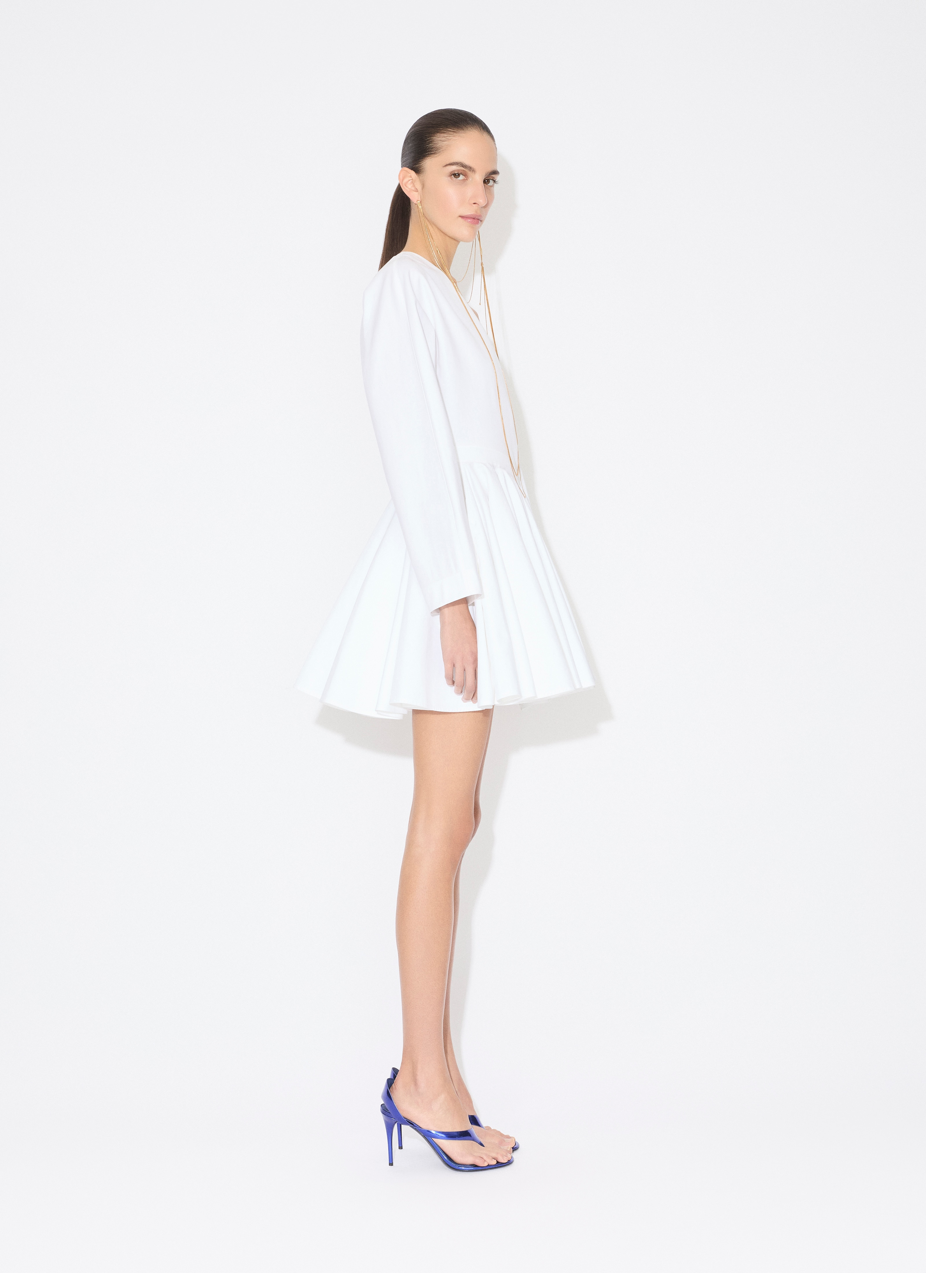 COTTON POPLIN SHORT DRESS - 4