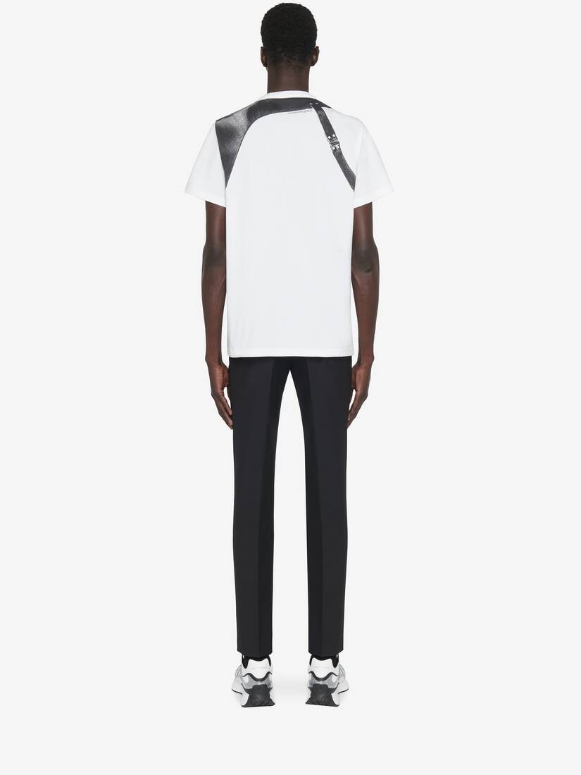 Men's Harness T-shirt in White/black - 4