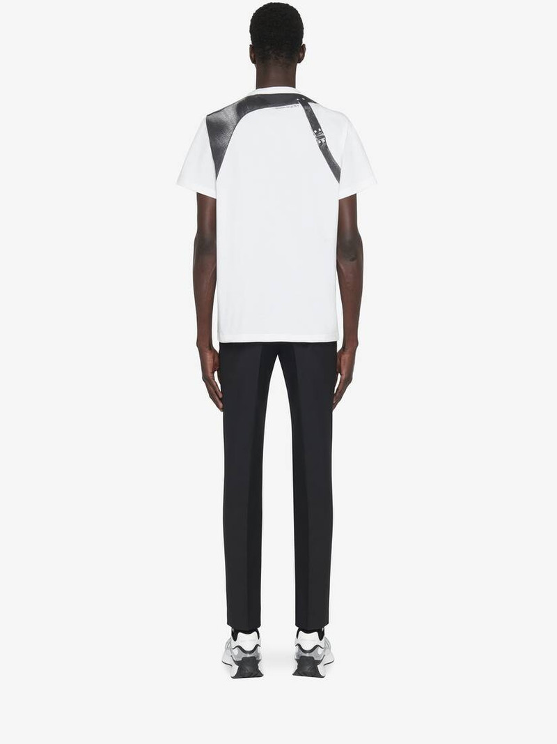 Men's Harness T-shirt in White/black 4