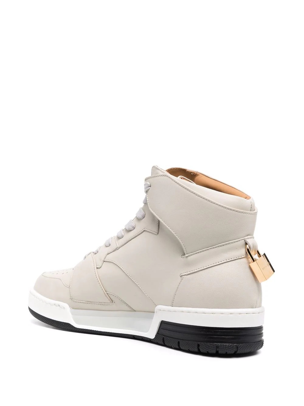 padlock-detail high top sneakers - 3