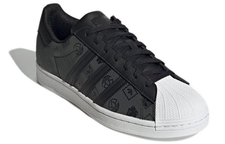 adidas Originals Superstar Shoes 'Black Green Monogram' GX8412 - 3