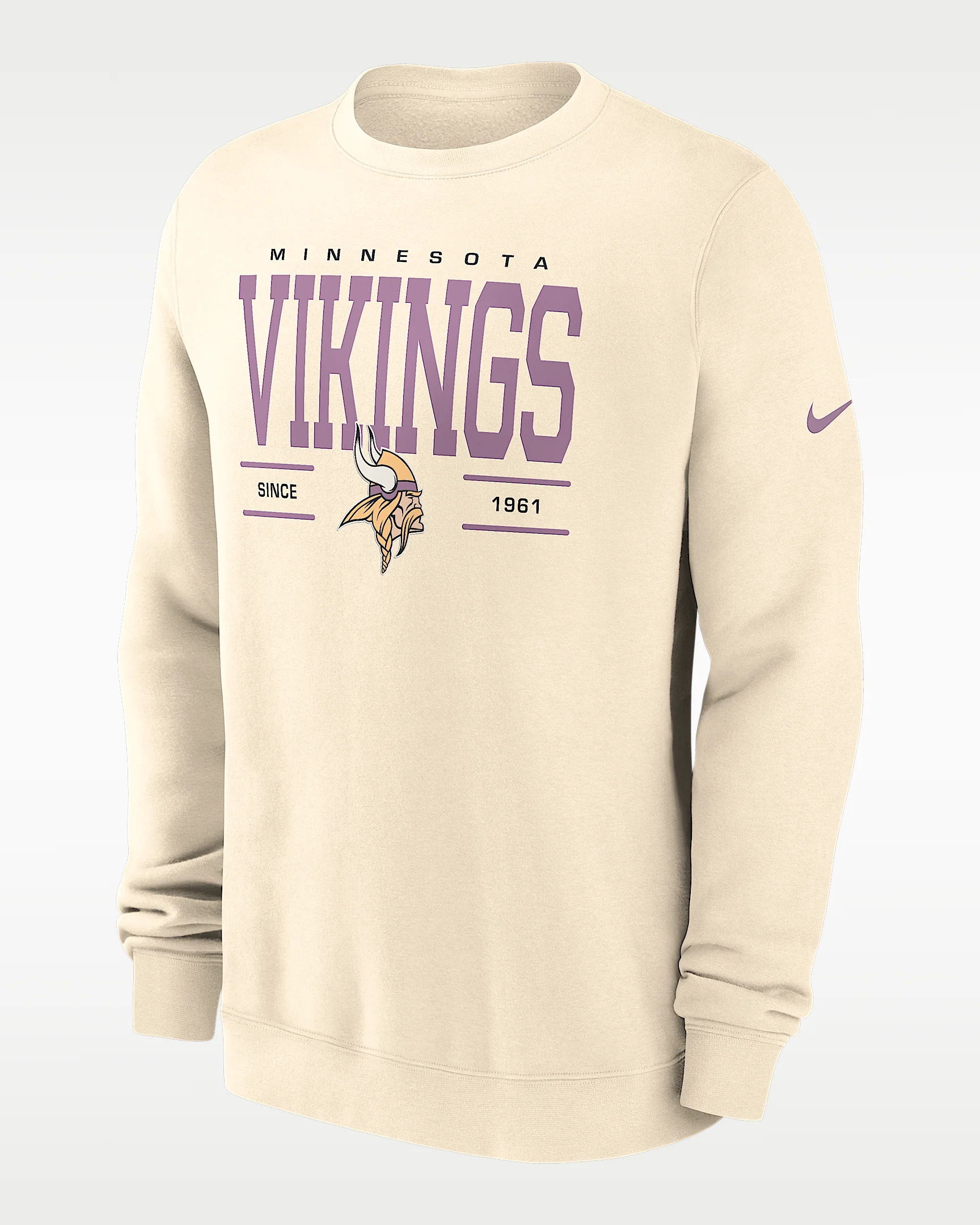 Minnesota Vikings Club Men's Nike NFL Pullover Crew - 1
