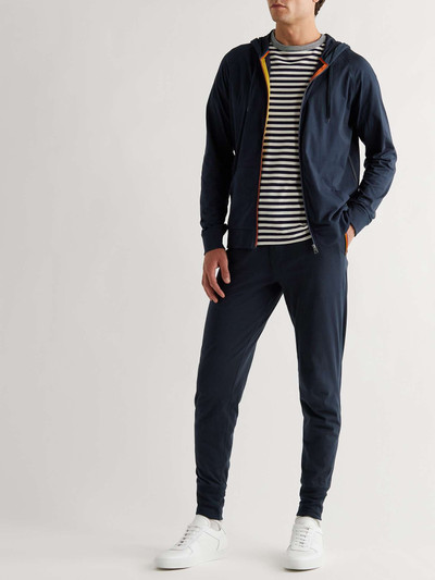 Paul Smith Tapered Striped Grosgrain-Trimmed Cotton-Jersey Sweatpants outlook