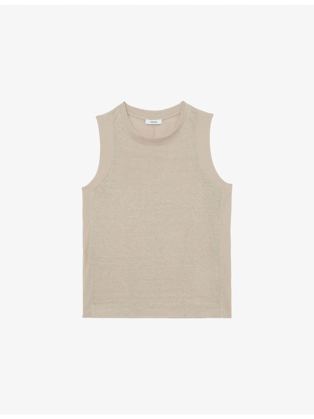Amy Sleeveless Linen-Jersey Tank Top - 1