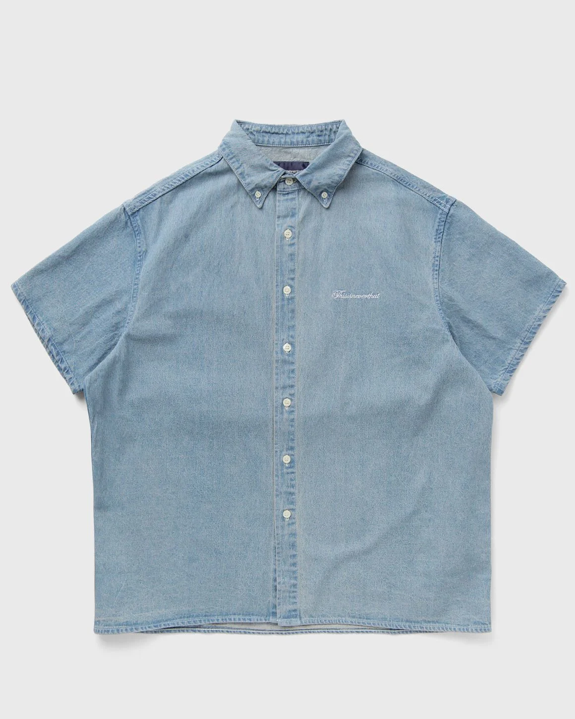 Washed Denim S/S Shirt - 1