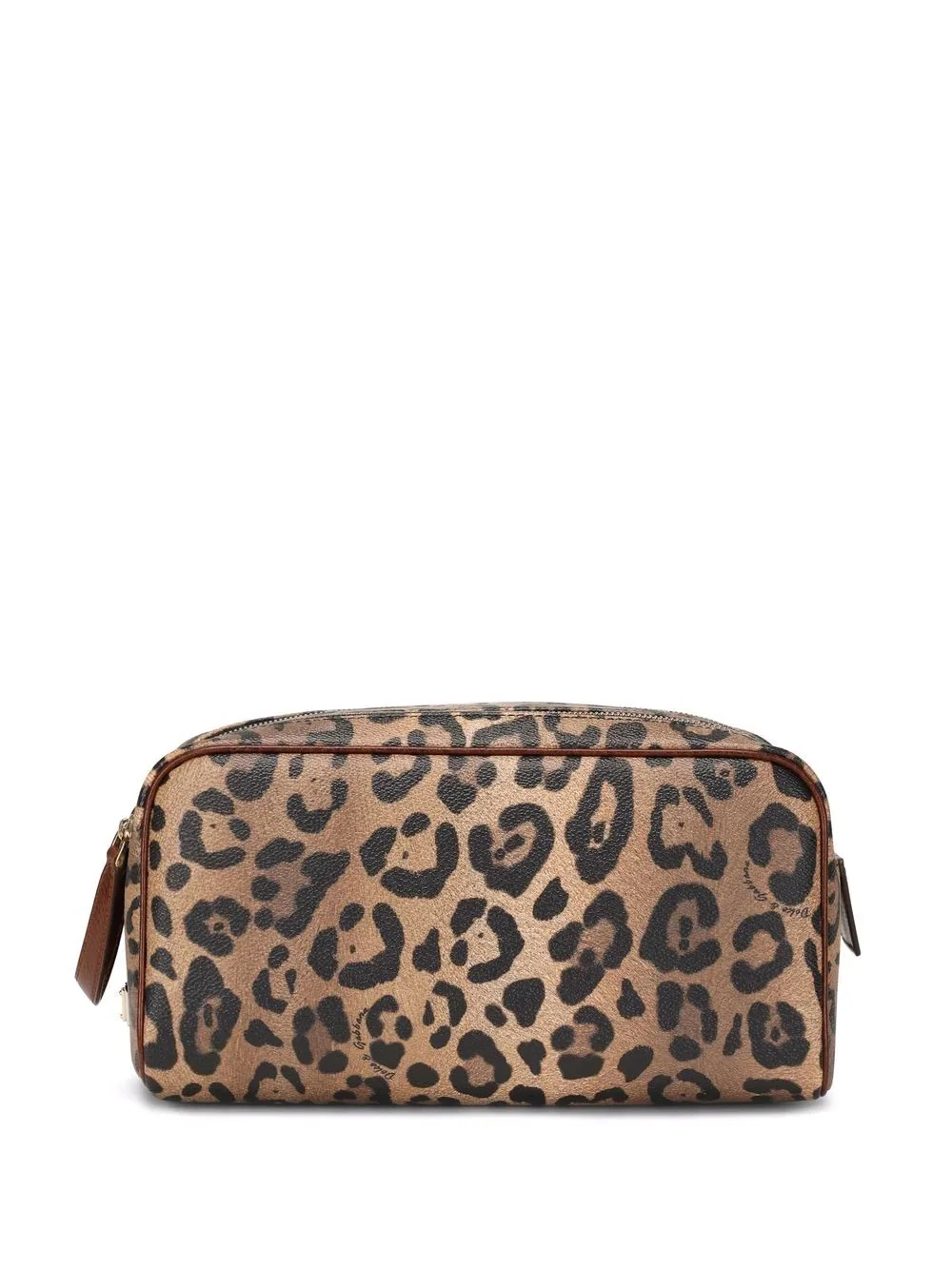 leopard-print wash bag - 1