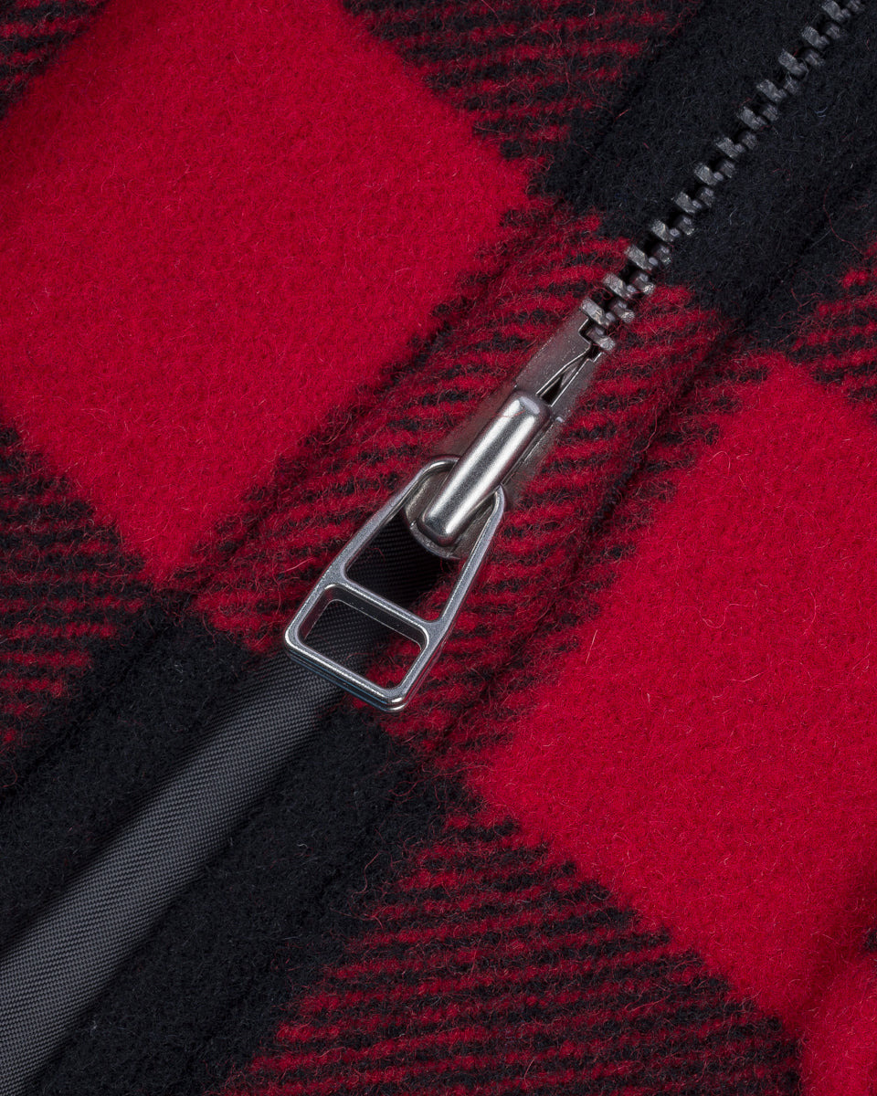 IHW-19-RED Wool Buffalo Check Hunting Jacket - Red - 13