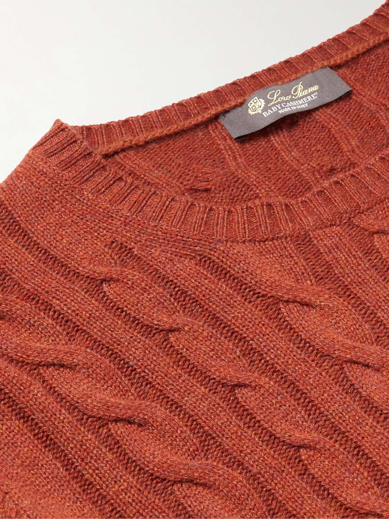 Cable-Knit Baby Cashmere Sweater - 5