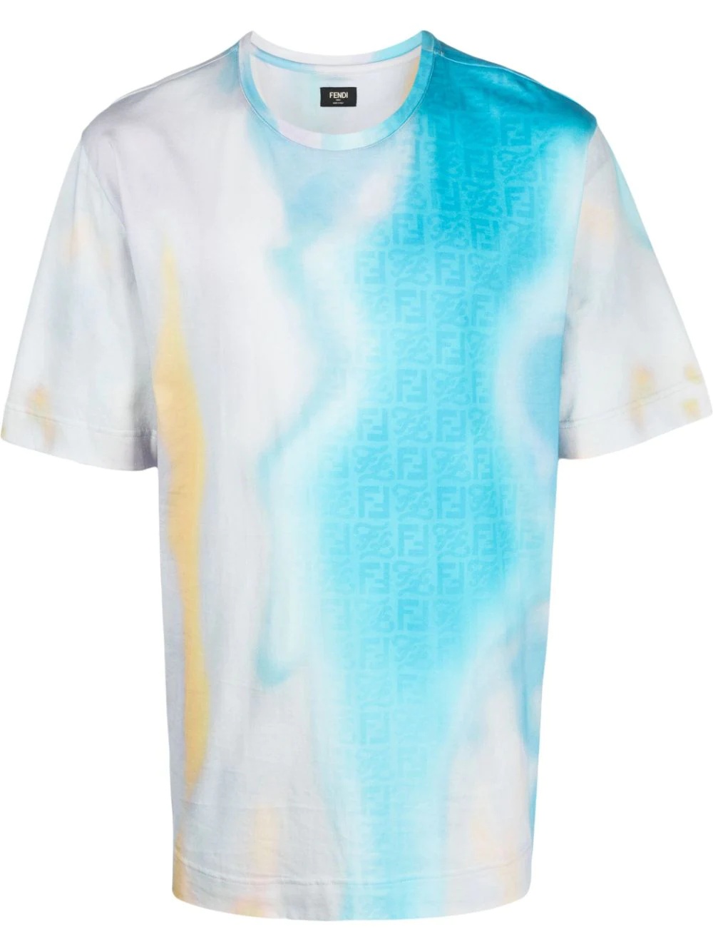 Fendi Earth monogram tie-dye print T-shirt - 1