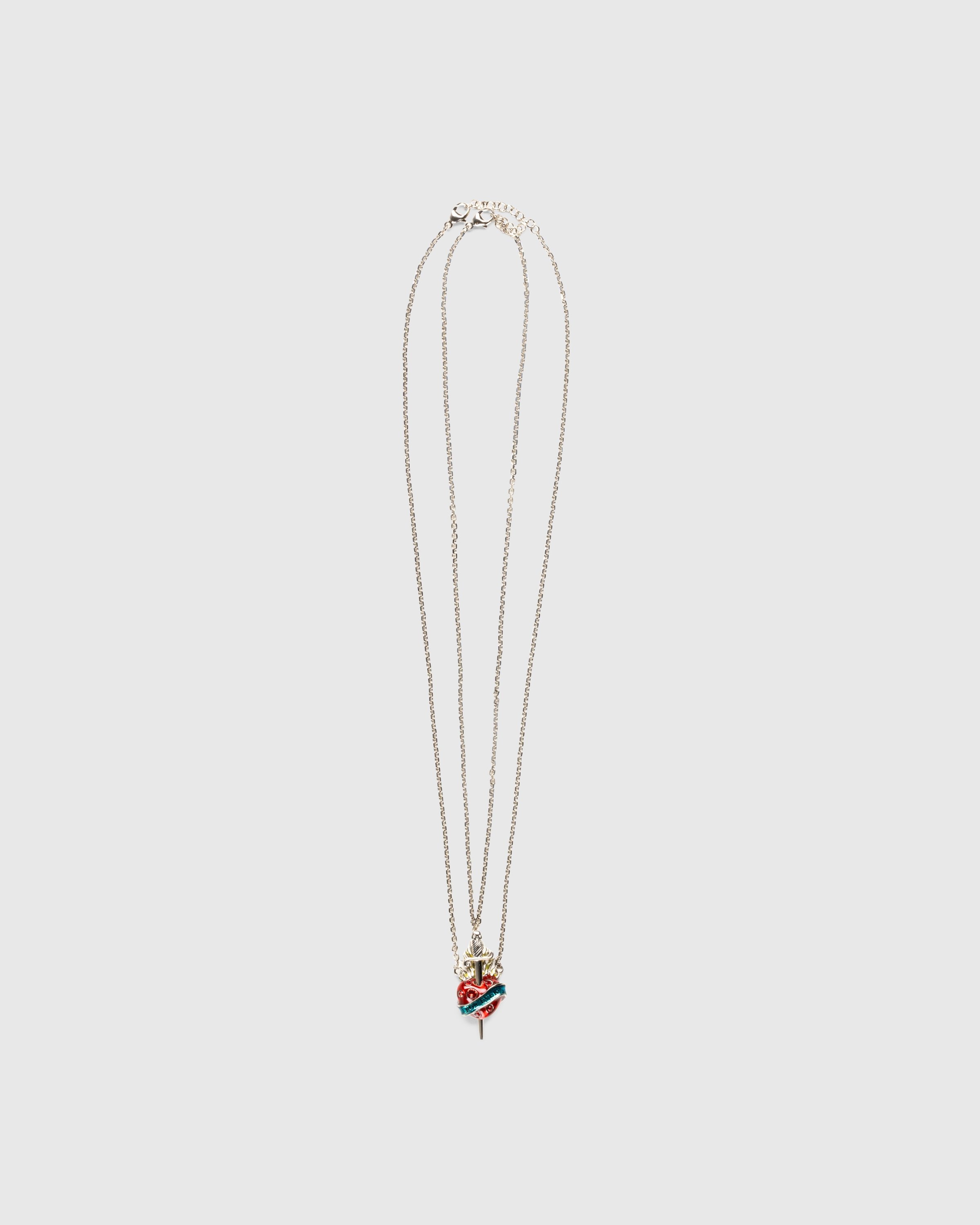Jean Paul Gaultier – Separable Heart and Sword Necklaces Silver - 1