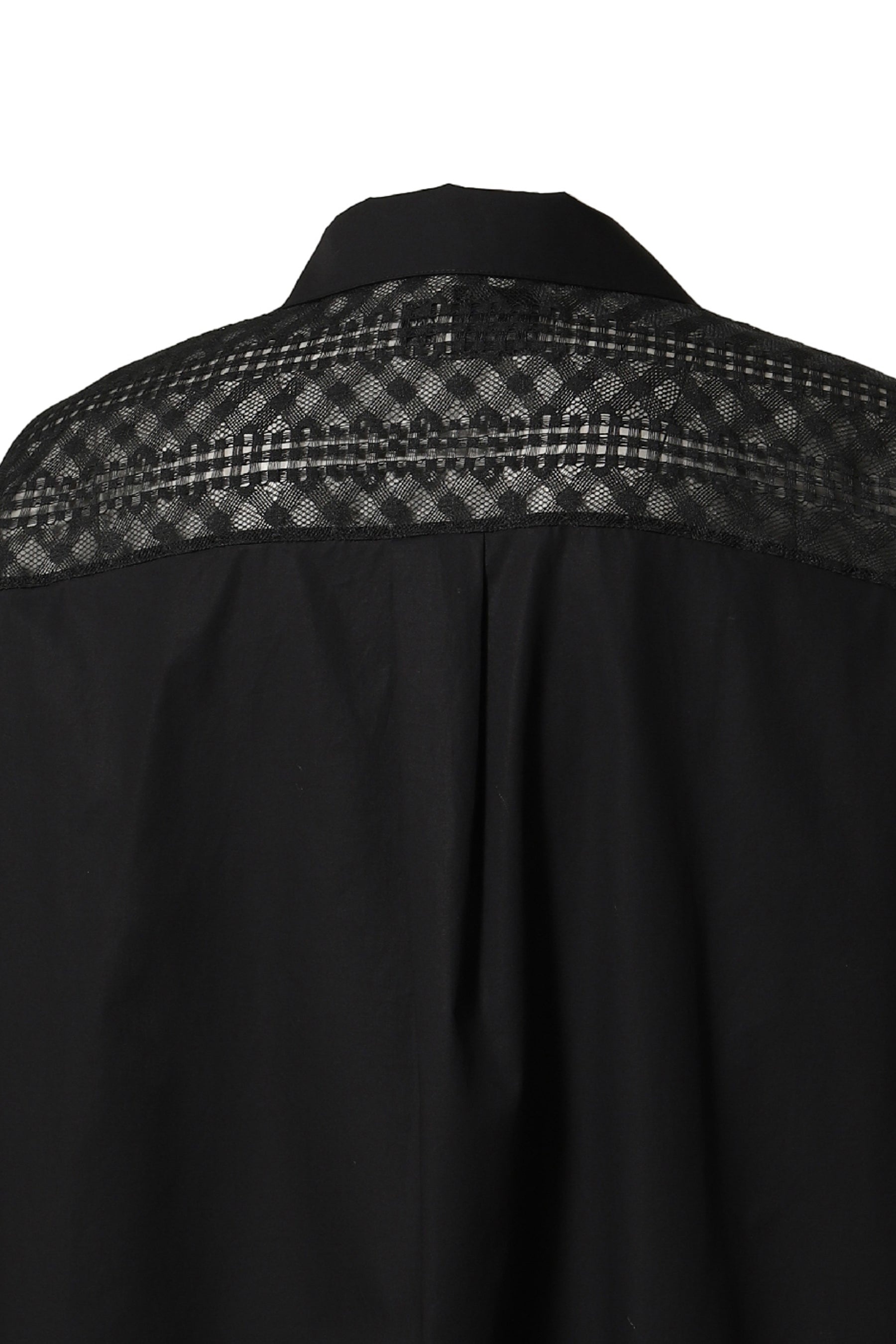 LACE PATCHWORK SHIRTS / BLK - 5