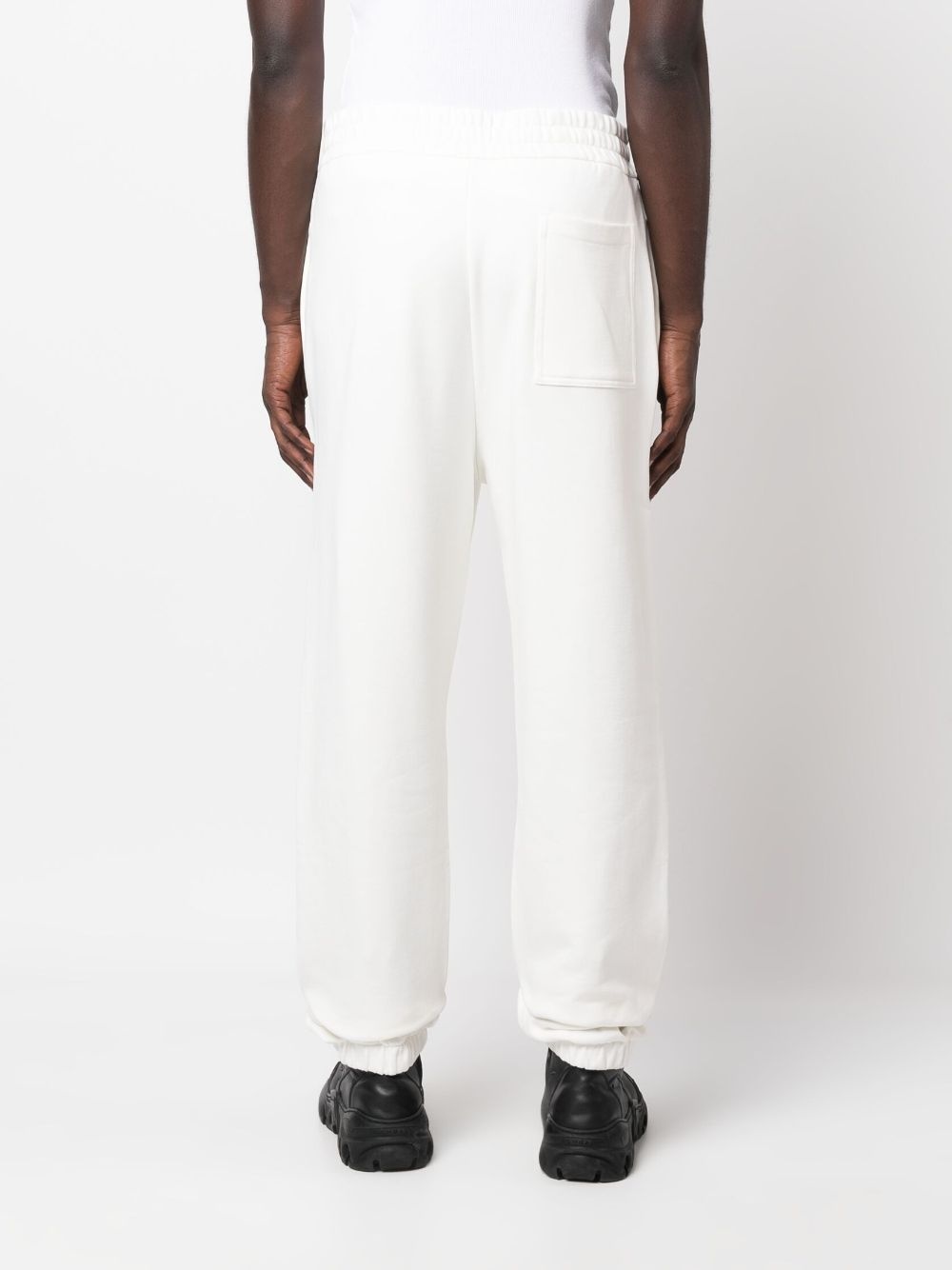 logo-patch jersey track pant - 4