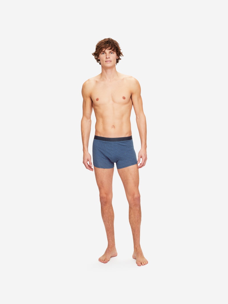 Men's Boxer Briefs Square Pima Cotton Stretch Navy - 4