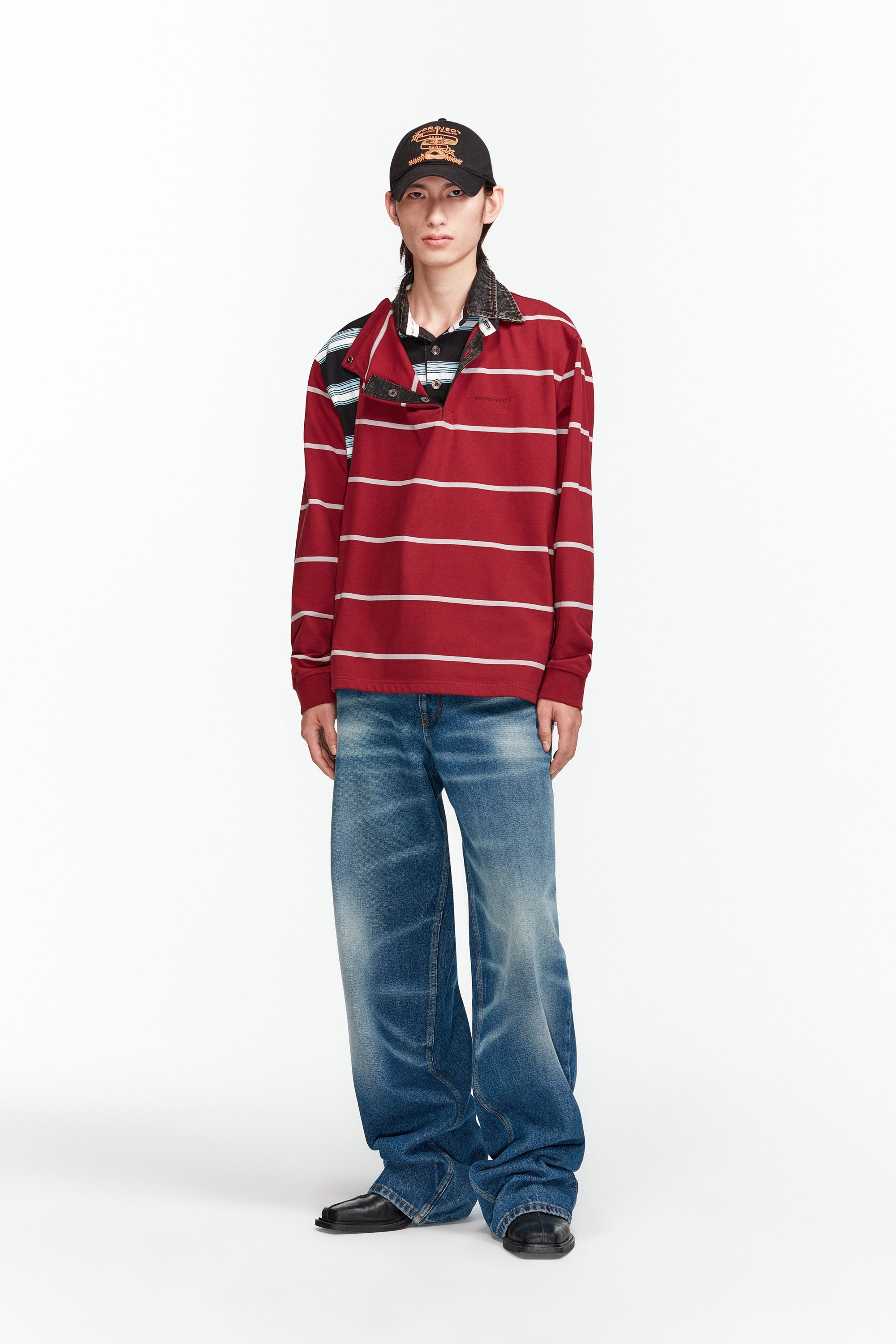 Double Collar Snap Off Rugby Polo - 5