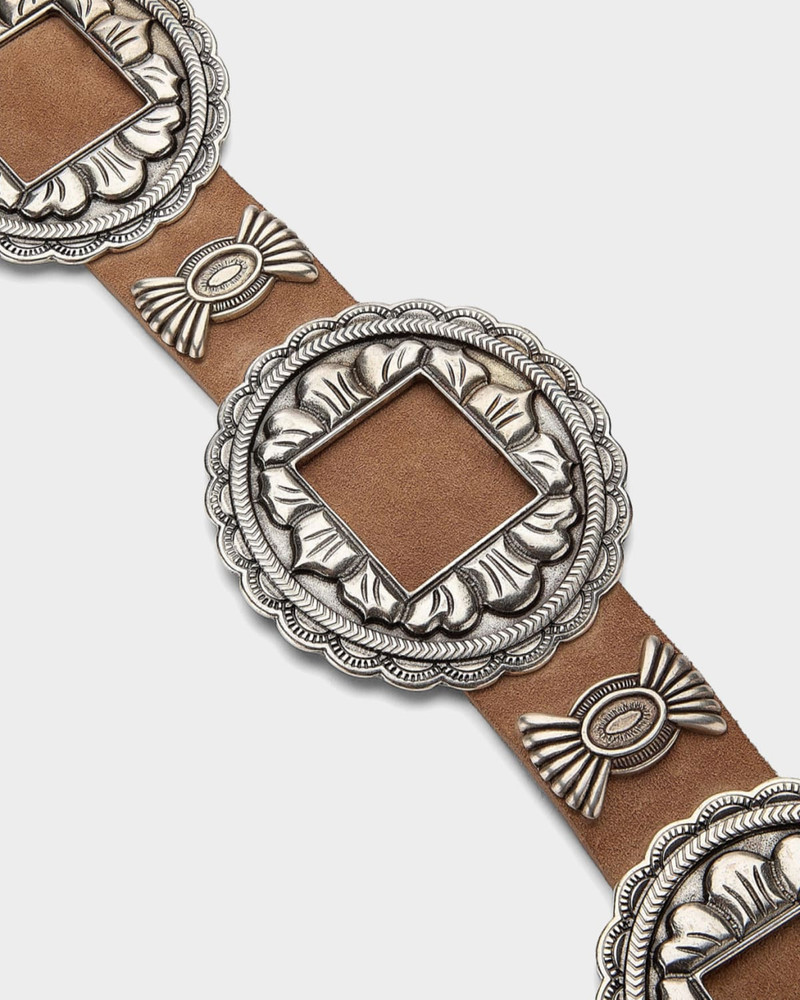 L'AGENCE Austin Suede Concho Belt outlook