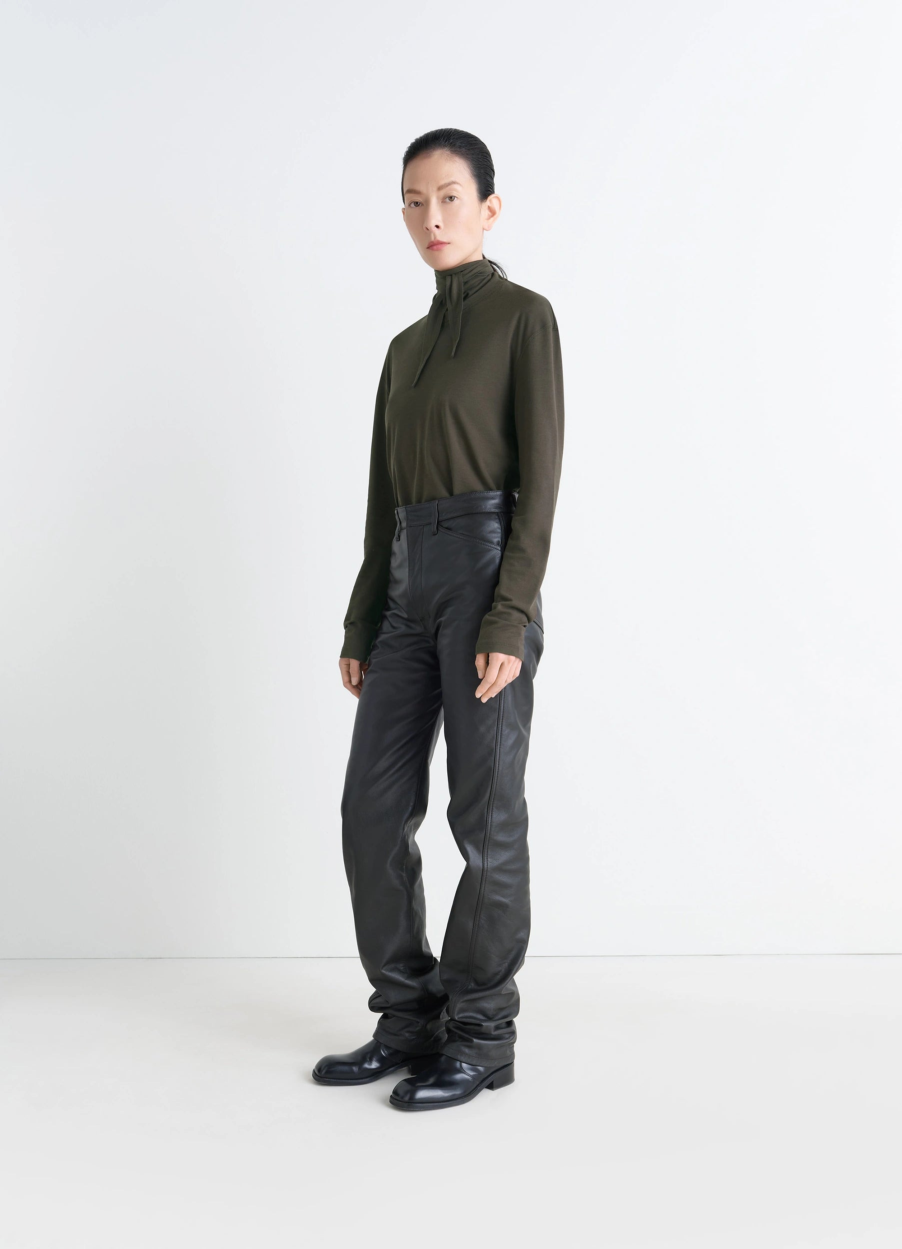LONG SLEEVE FOULARD TOP - 3