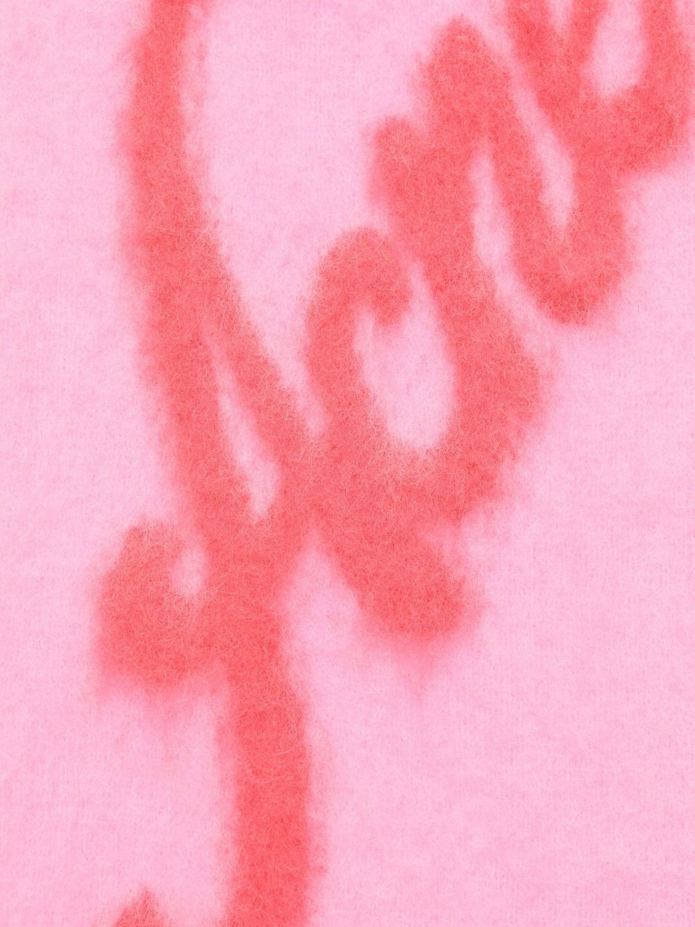 logo fringed scarf - 3