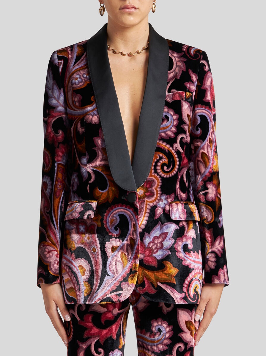 Etro VELVET JACKET WITH PRINT | REVERSIBLE