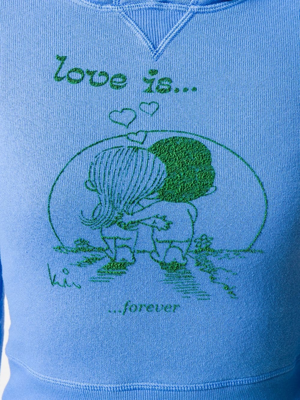 Love is Forever print knitted hoodie - 5