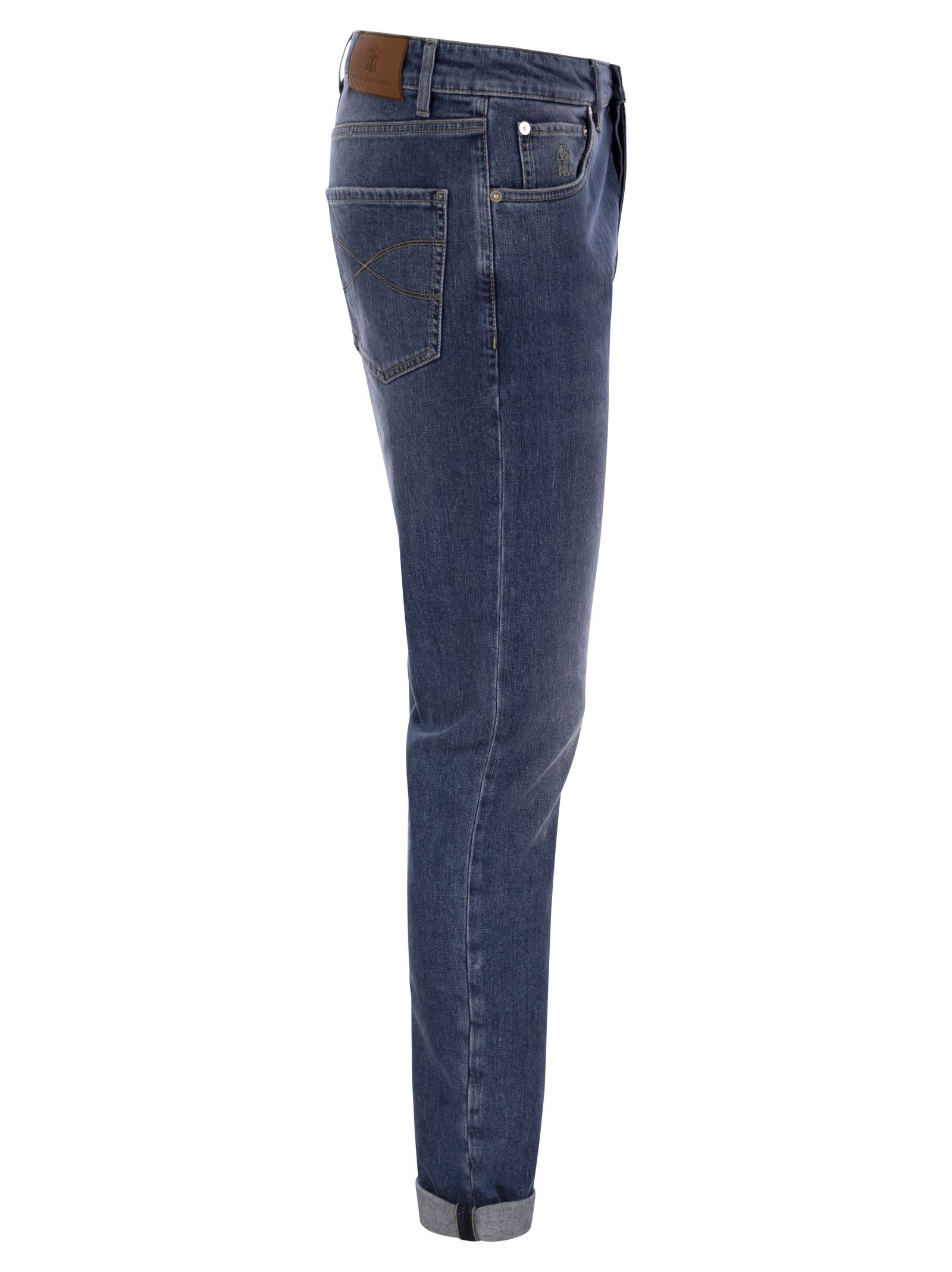 Brunello Cucinelli Men Five-Pocket Leisure Fit Trousers In Lightweight Denim - 3