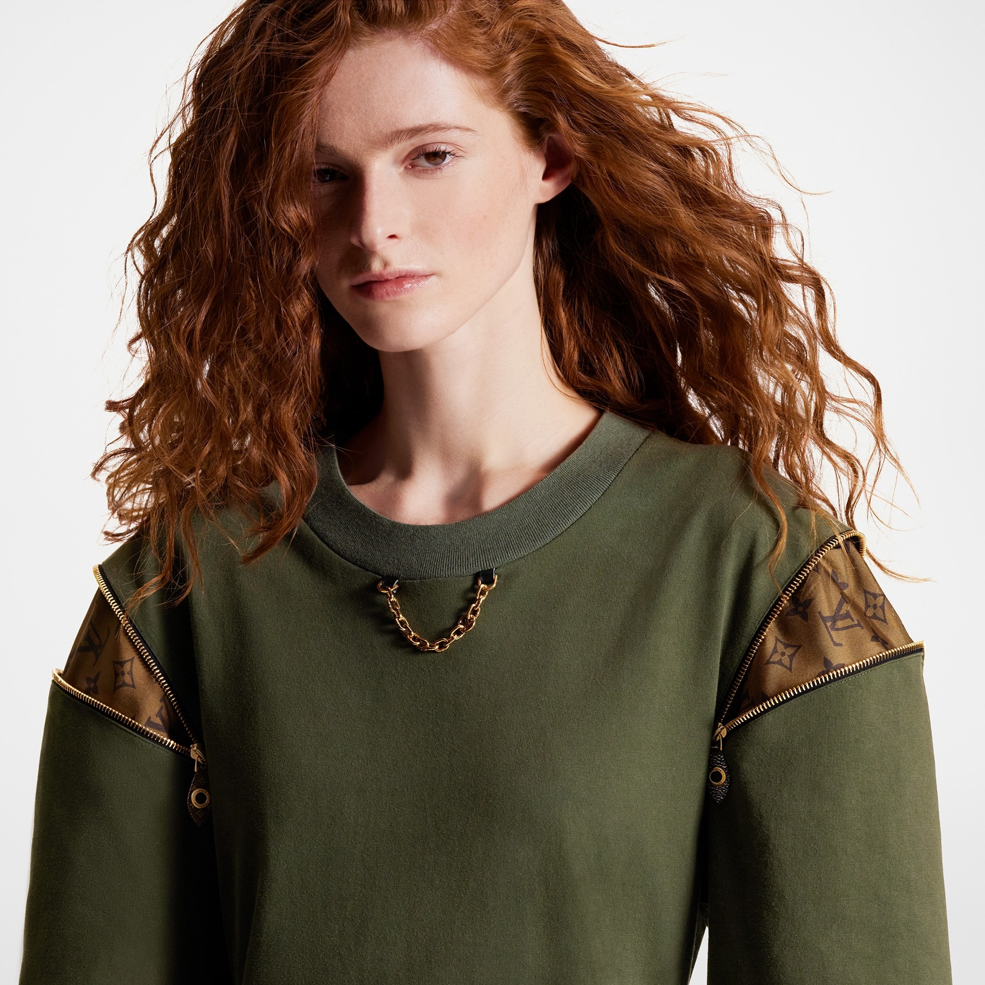 Zipper Sleeve T-Shirt Dress - 4