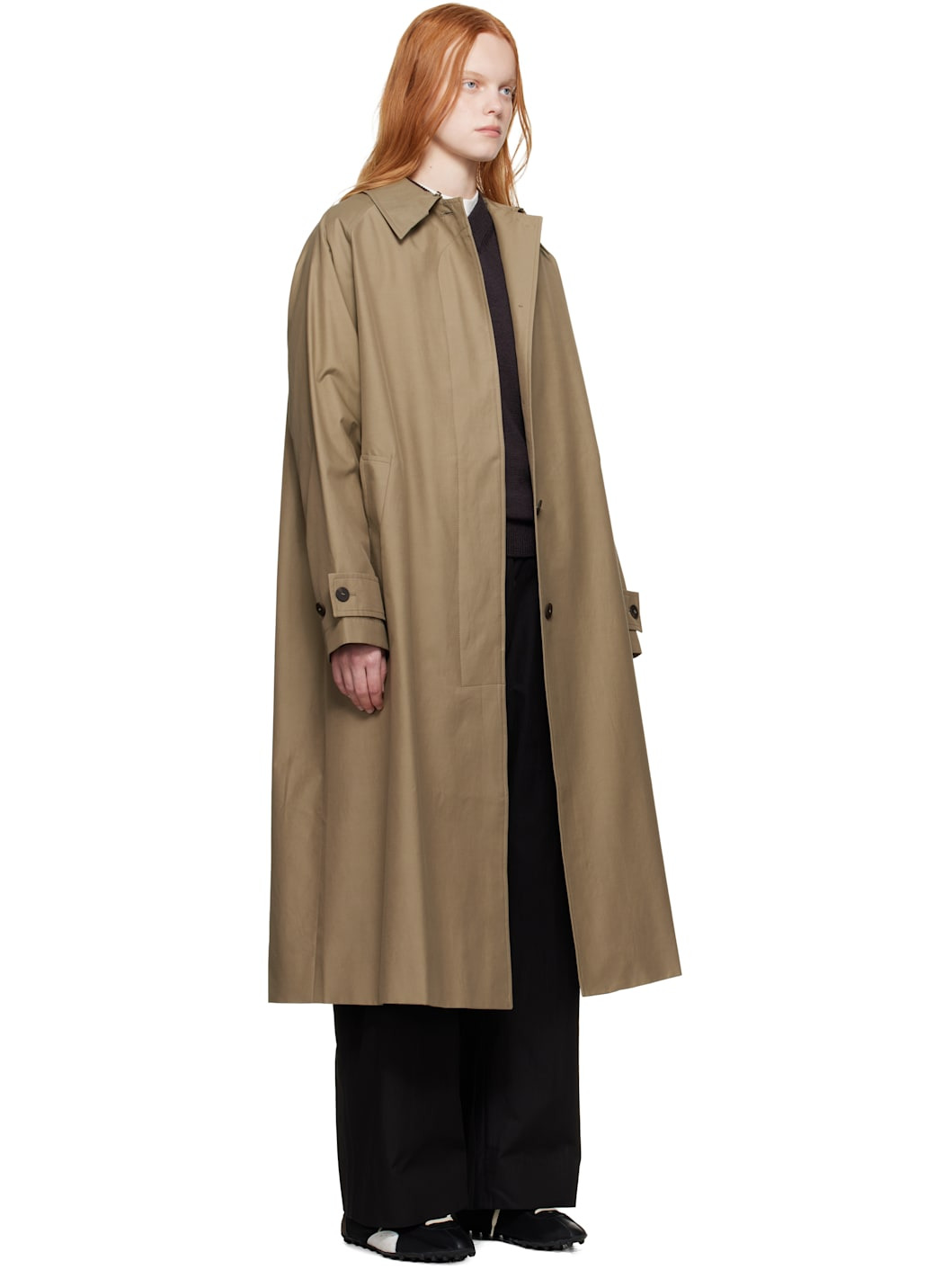 Taupe Holin Technical Cotton Trench Coat - 2