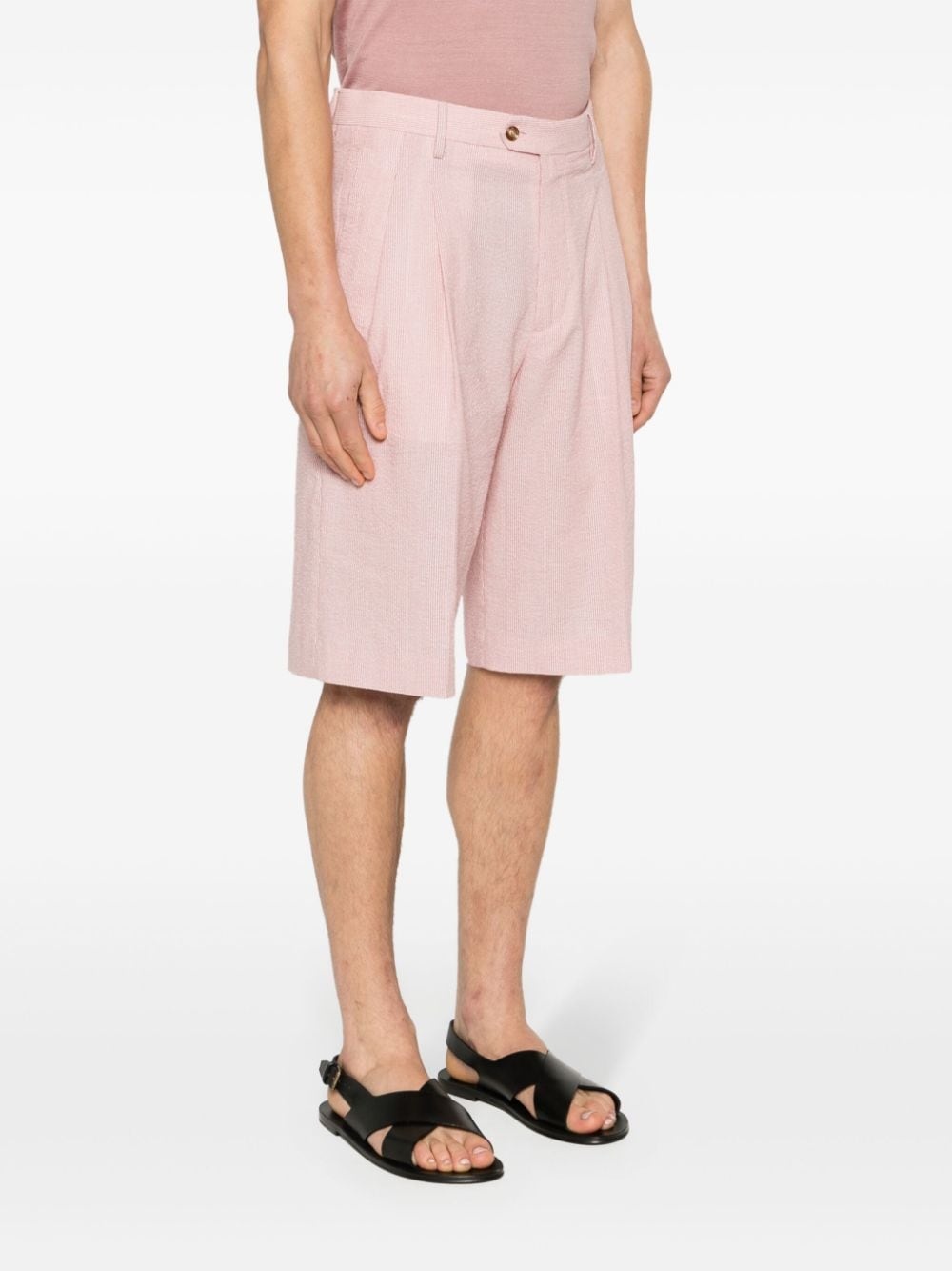 pinstriped mid-rise bermuda shorts - 3